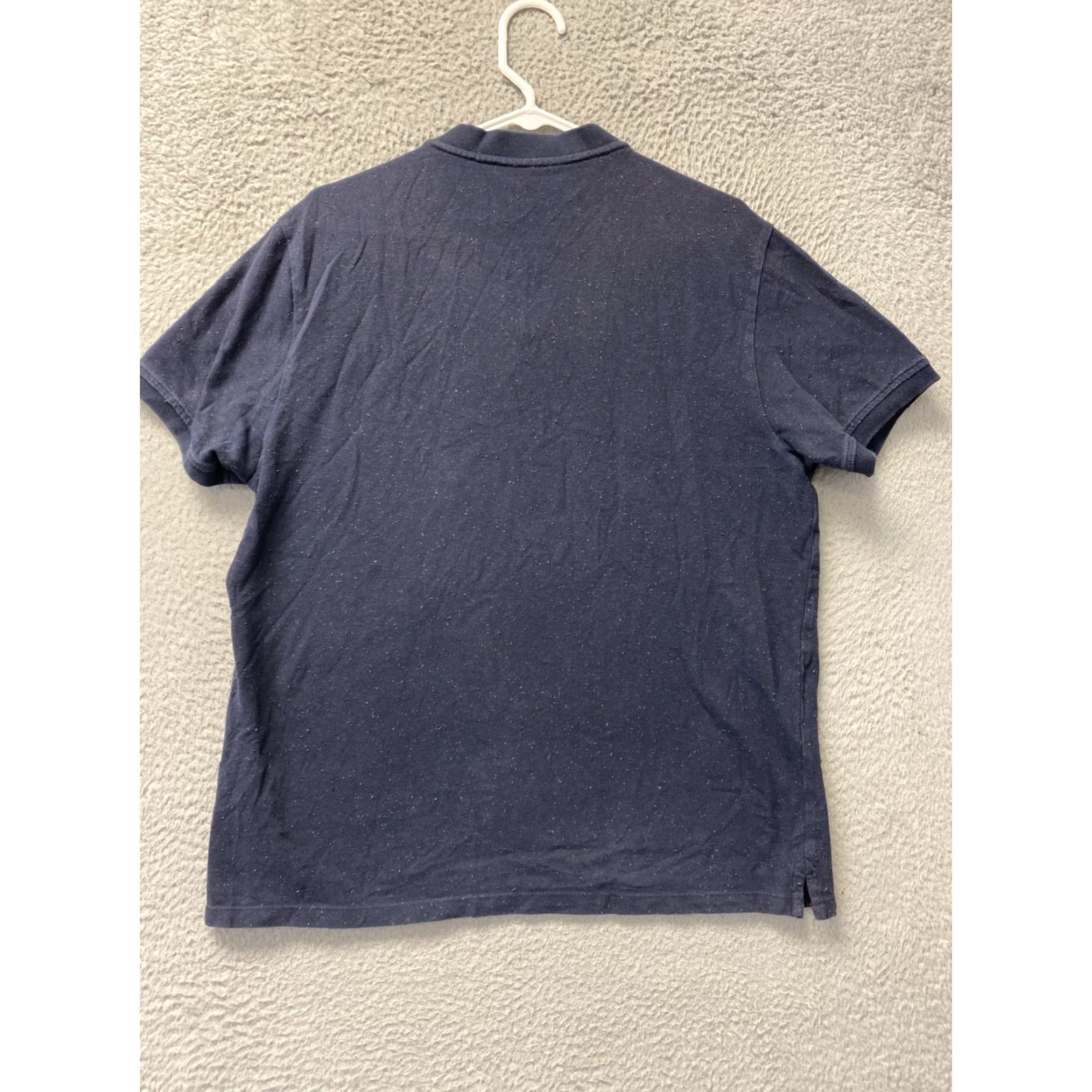 Club Monaco CLUB MONACO Men's Polo Shirt Large Blue Red Short Sleeve Button Cotton Size US L / EU 52-54 / 3 - 7 Thumbnail