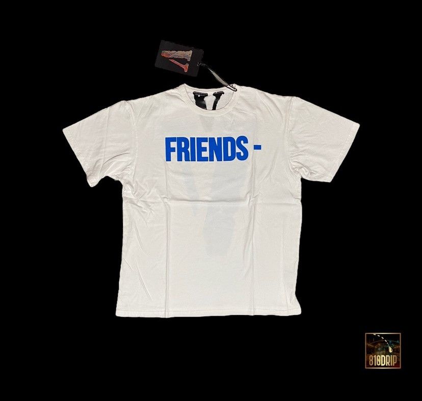 Vlone Vlone Blue Friends Tee White (XL) Size US XL / EU 56 / 4 - 1 Thumbnail