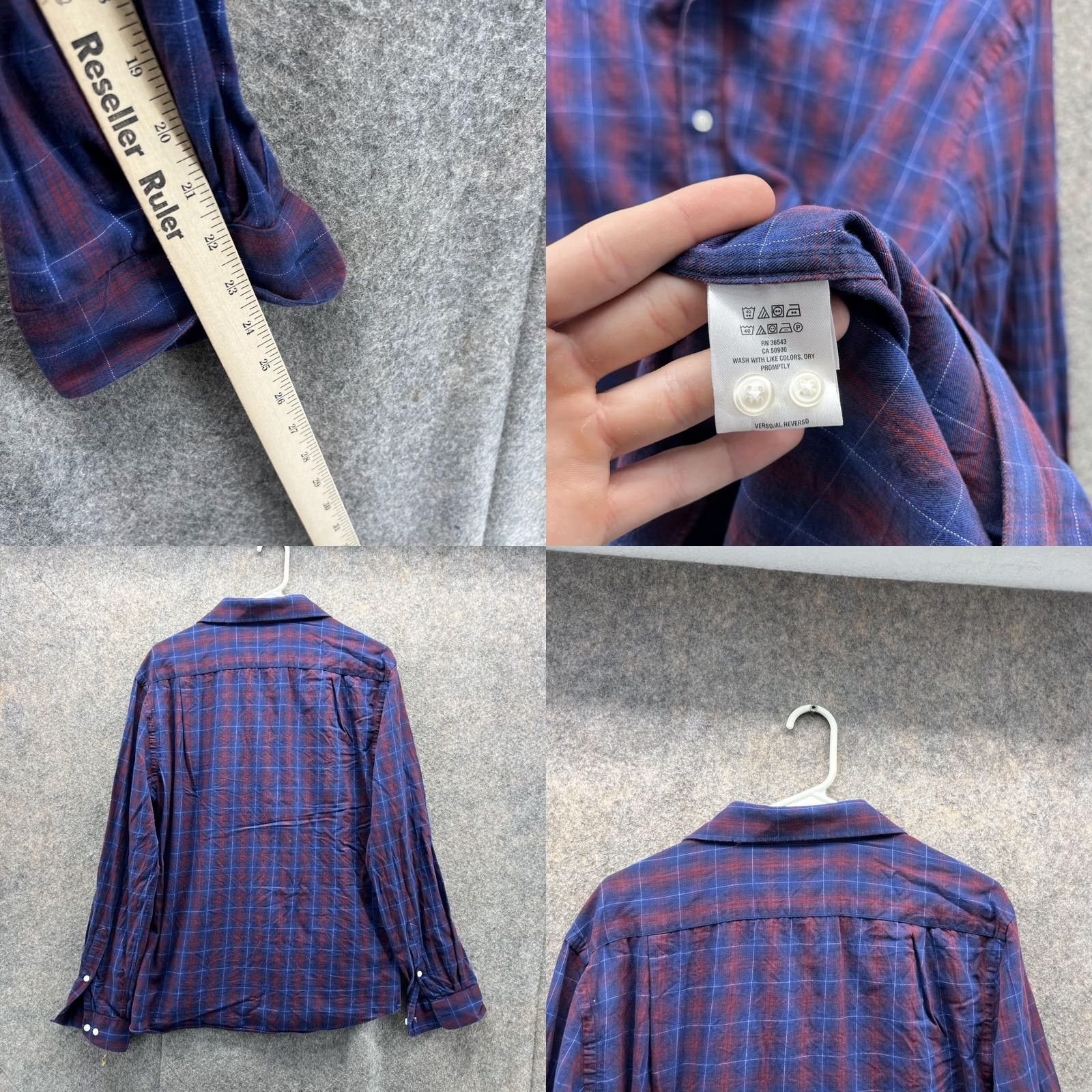 Tommy Hilfiger Tommy Hilfiger Shirt Men Large Piad Blue Casual Button Down Preppy Slim Fit Size US L / EU 52-54 / 3 - 8 Thumbnail