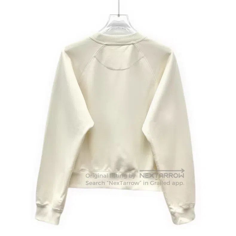 Hermes Hermes Ivory H Embroidered Cotton Jersey Raglan Sleeve Swe Size XS / US 0-2 / IT 36-38 - 2 Thumbnail