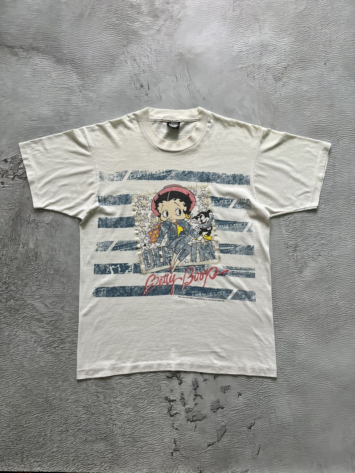 Cartoon Network 1989 Betty Boop Denim USA Vintage Tee Merch White Size US L / EU 52-54 / 3 - 2 Thumbnail