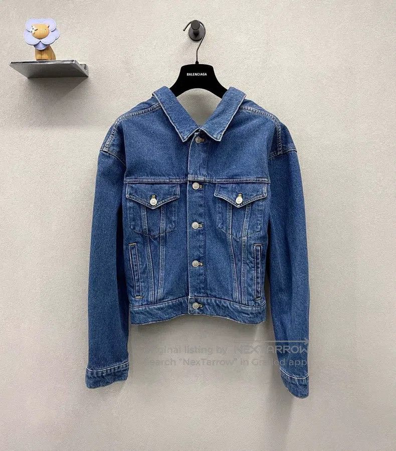Balenciaga Balenciaga Blue Denim Jacket Size XS / US 0-2 / IT 36-38 - 1 Thumbnail