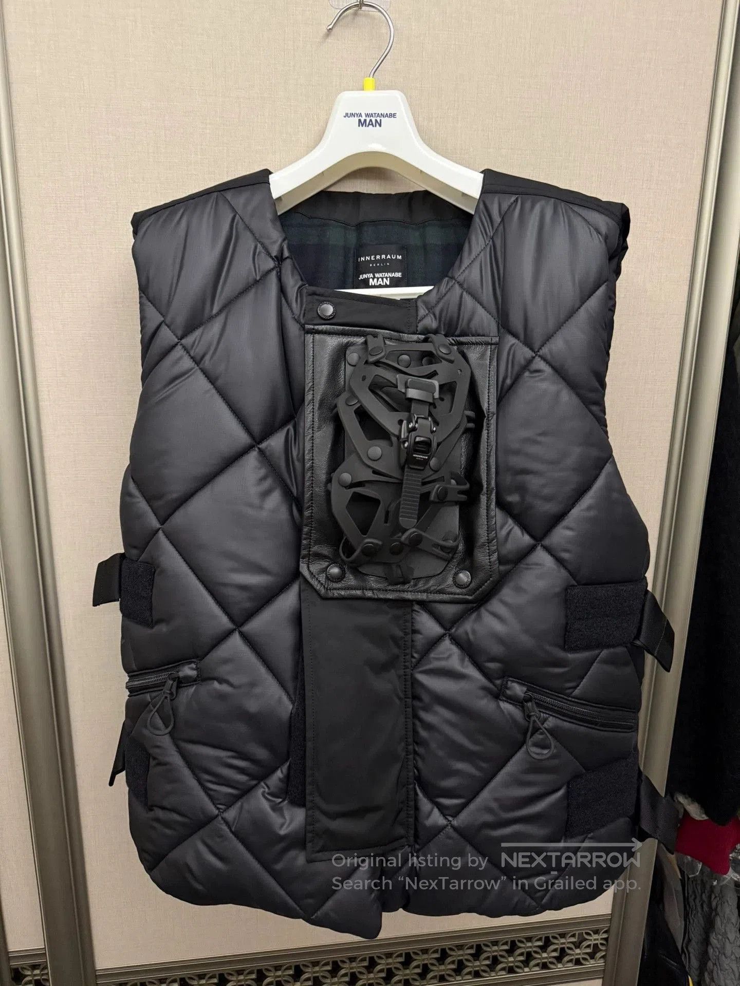 Junya Watanabe Black Quilted Vest with Utility Buckle Detail. Size US XL / EU 56 / 4 - 1 Thumbnail