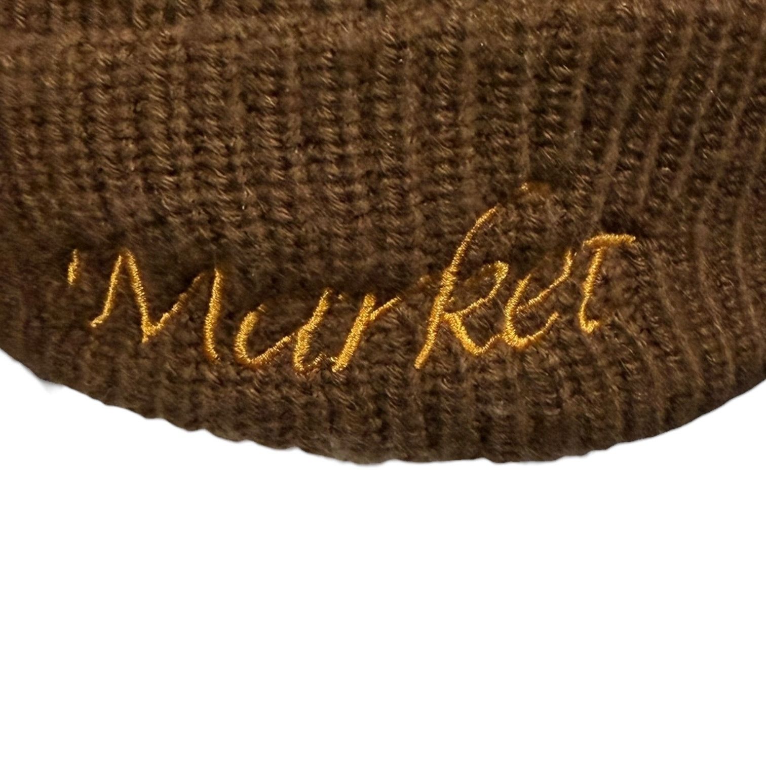 Market Men's Market Studios Brown Upside Down Smiley Beanie OS Size ONE SIZE - 5 Thumbnail