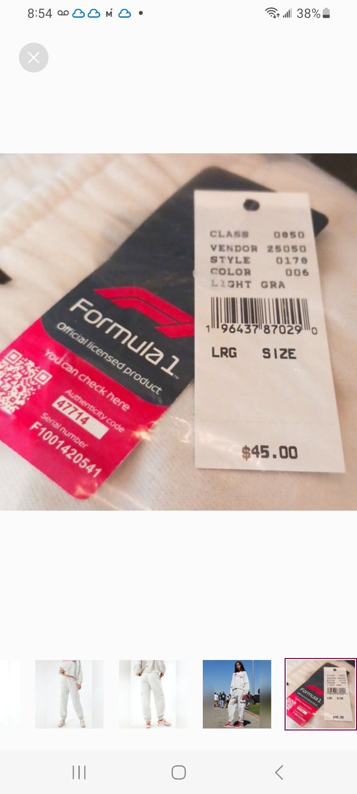 Formula 1 Formula 1 x PacSun Eco Cargo Sweatpants Size 32" / US 10 / IT 46 - 6 Thumbnail