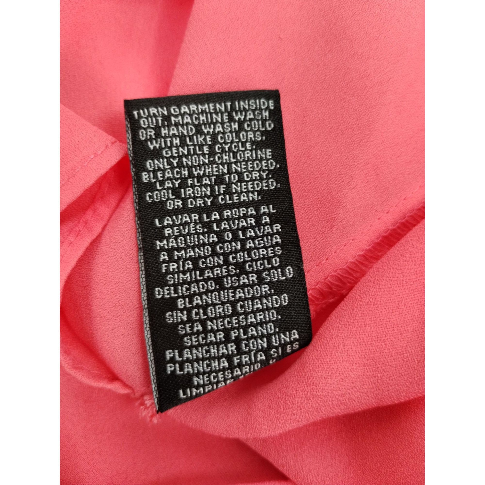 Other Zac and Rachel Womens 2X Pink V-Neck Rolled Sleeve Blouse wi Size 3XL / US 20-22 - 7 Thumbnail