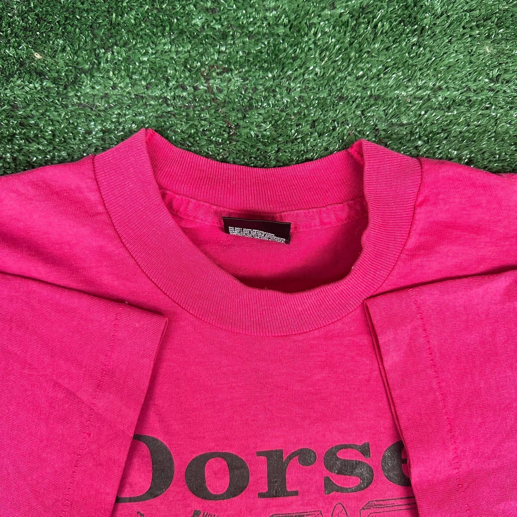 Fruit Of The Loom Vintage 90s Dorset Vermont T-Shirt Hot Pink L Single Stitch Size US L / EU 52-54 / 3 - 3 Thumbnail