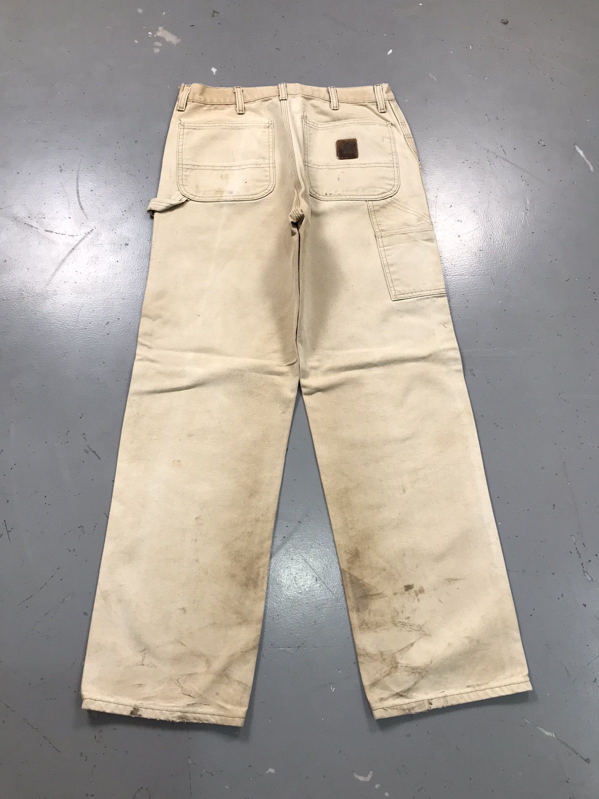 Vintage 90s Vintage sunfade Carhartt B11 BRN carpenter denim Size US 32 / EU 48 - 2 Thumbnail