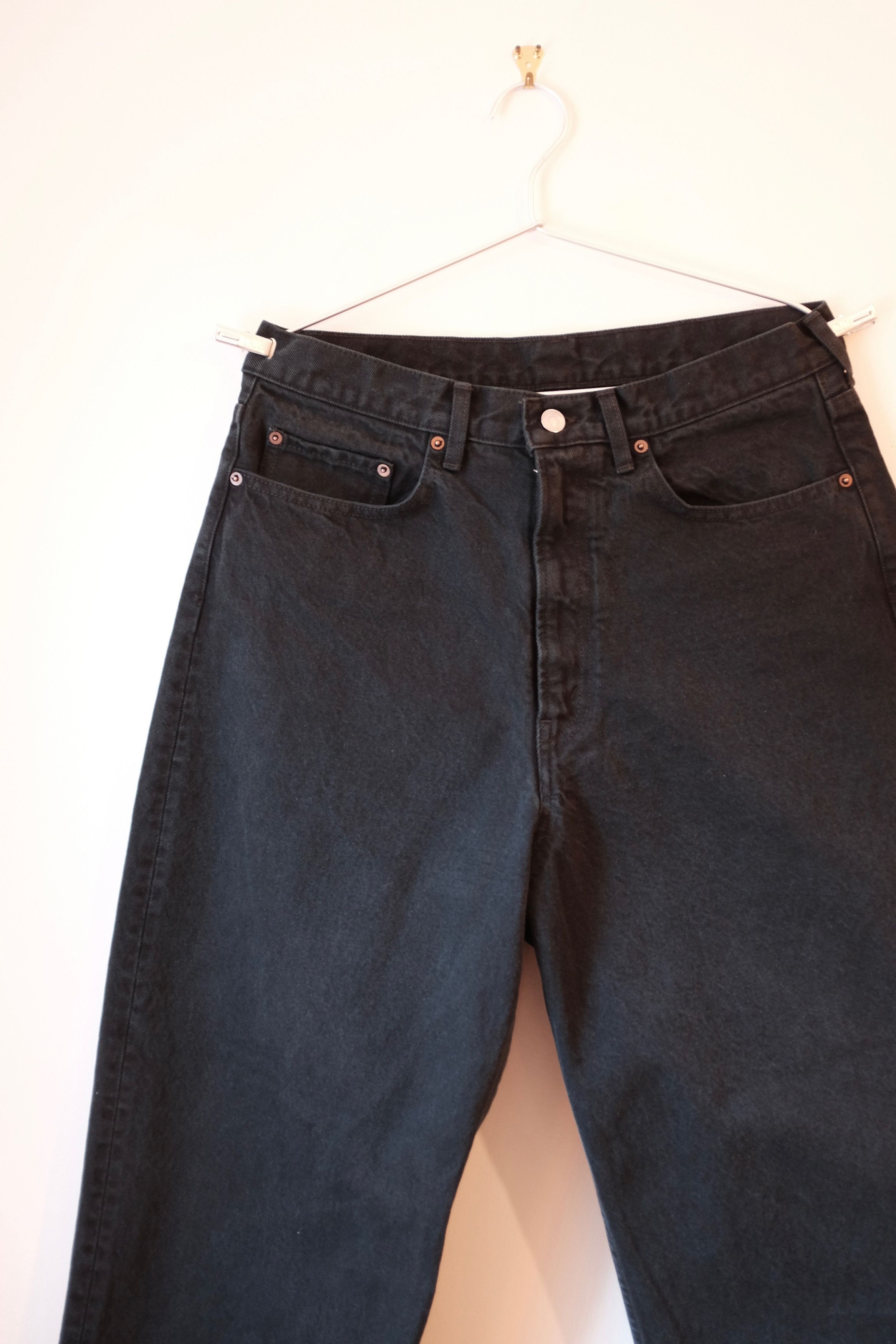 A.PRESSE Black Washed Wide Denim Size US 34 / EU 50 - 2 Thumbnail