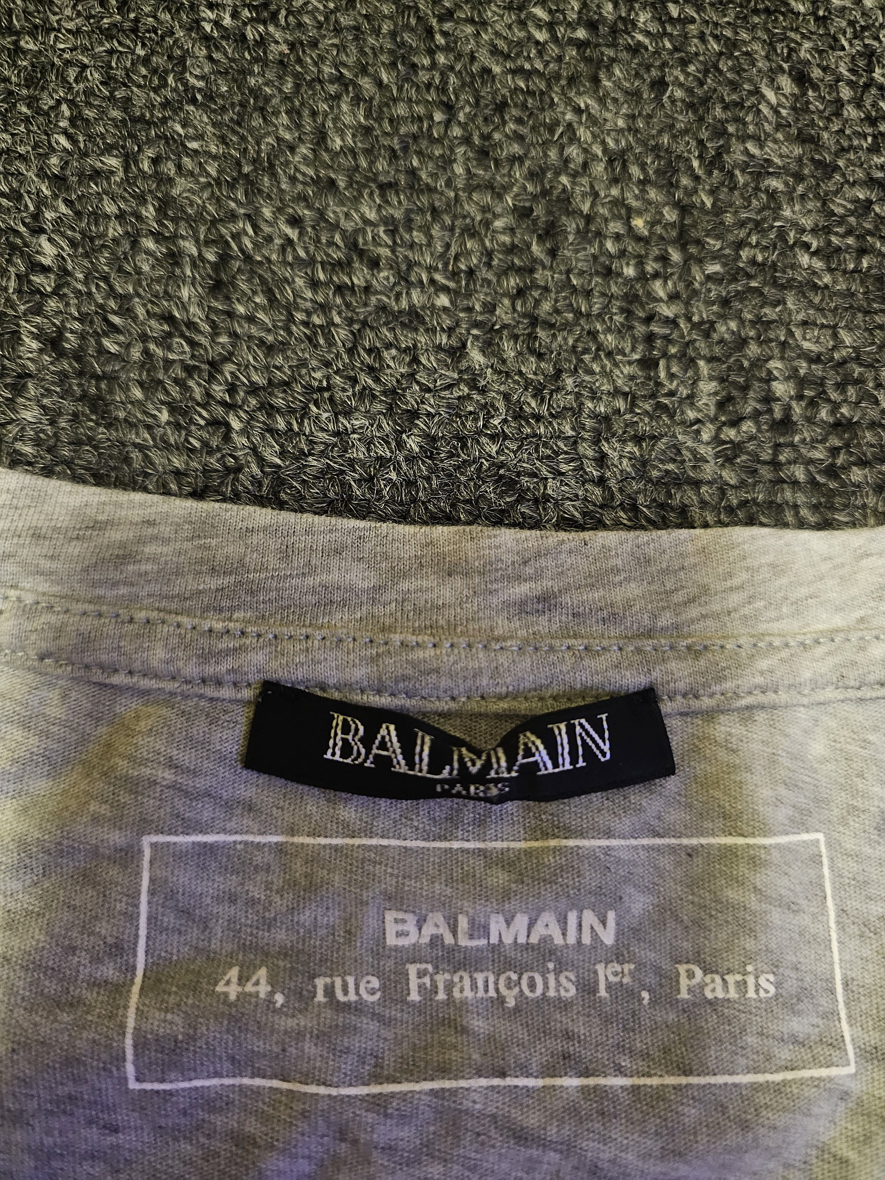 Balmain Balmain Men's Gray T-Shirt Size L Size US L / EU 52-54 / 3 - 3 Thumbnail