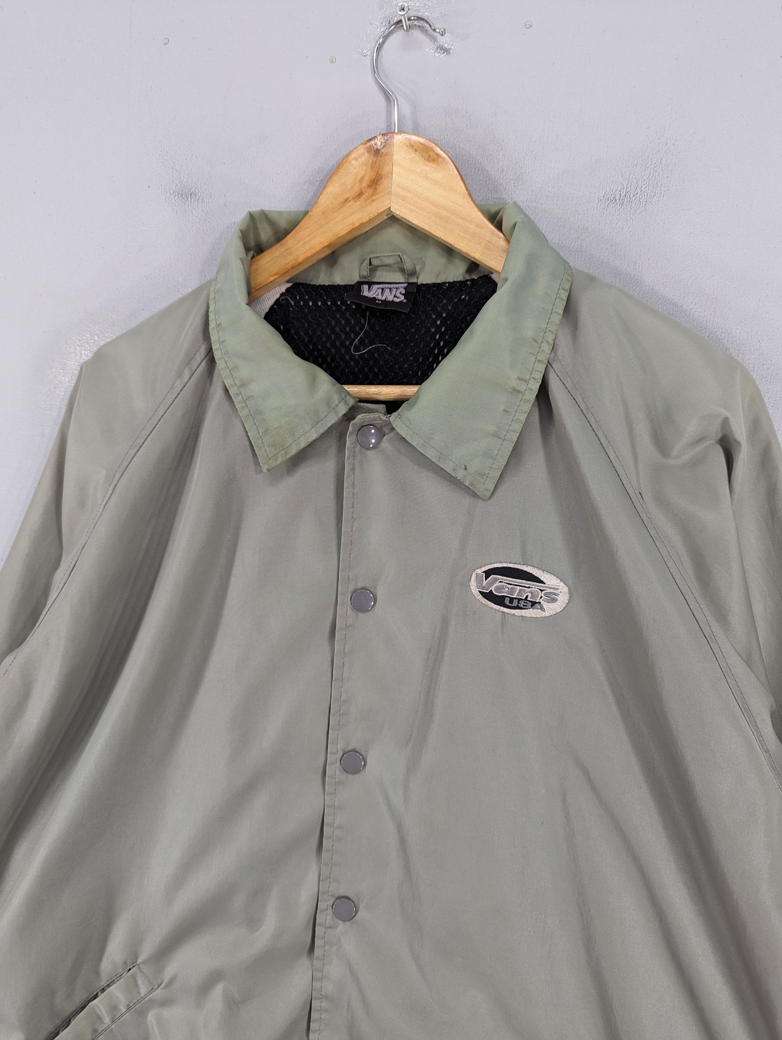 Vans × Vintage Vintage 90s Vans Distressed Coach Jacket Size US L / EU 52-54 / 3 - 4 Thumbnail