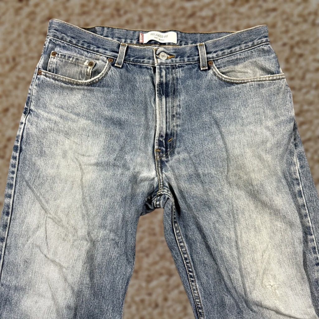 Levi's Levis 550 Jeans Mens 36x28 Blue Denim Vintage 90s Relaxed Fit 5-Pocket City Grunge Retro USA 90s Mens Jeans Size US 36 / EU 52 - 1 Thumbnail