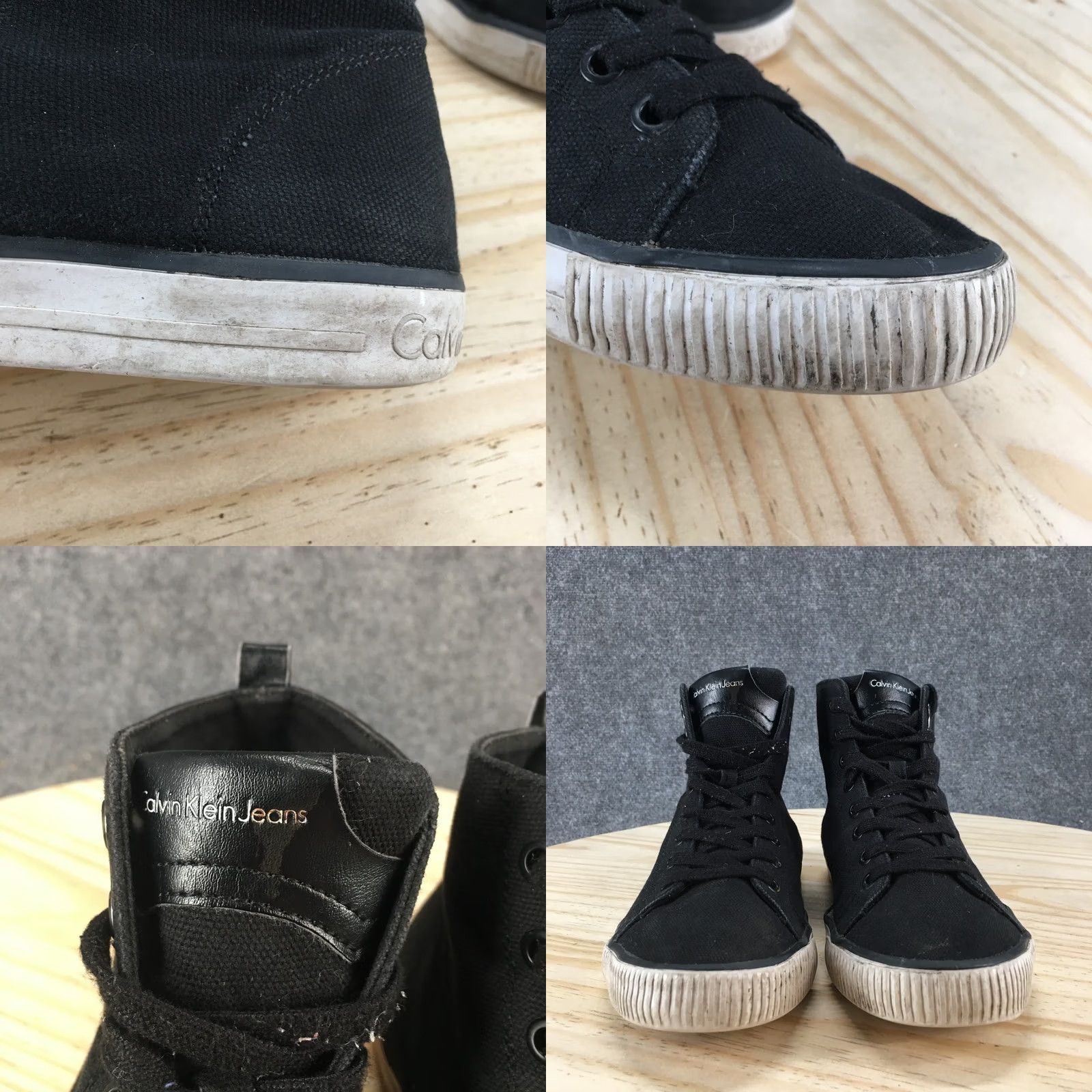 Calvin Klein Calvin Klein Shoes Mens 7 Arthur Sneakers Black Canvas Lace Up High Top Casual Size US M / EU 48-50 / 2 - 8 Thumbnail