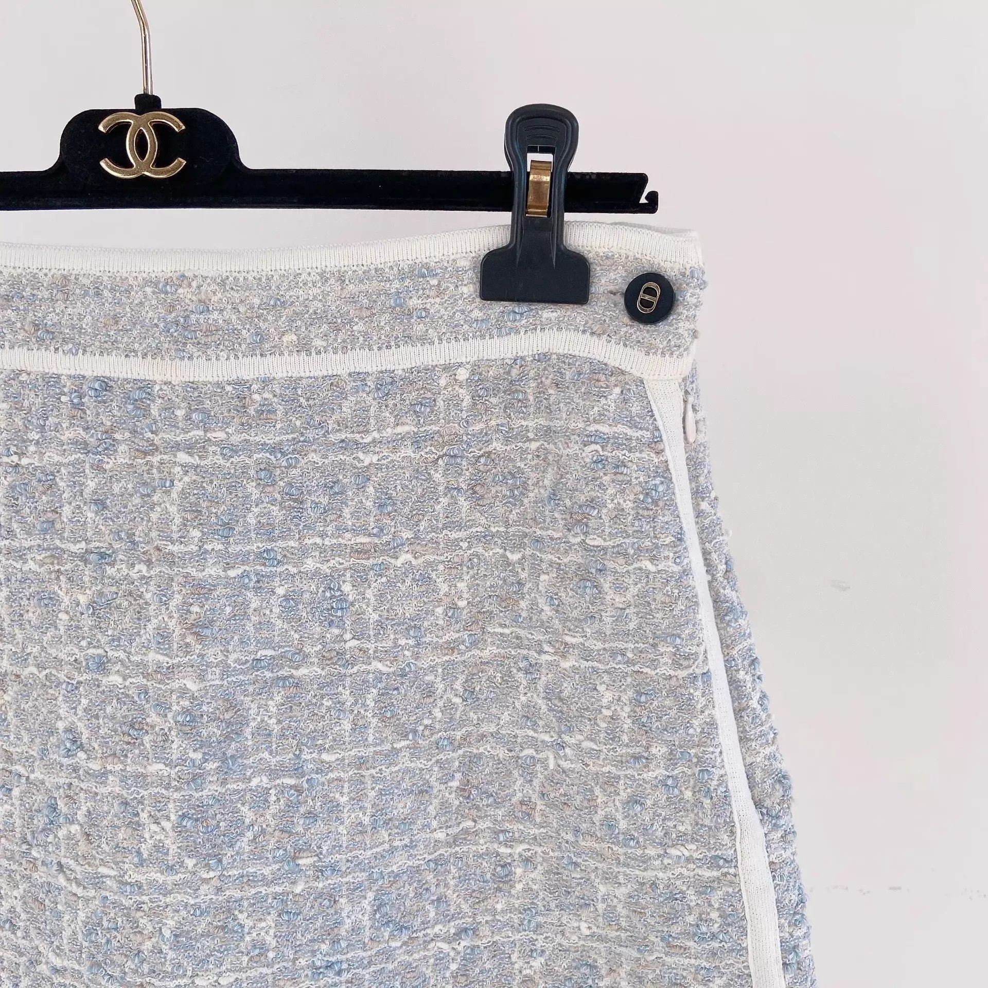 Dior Christian Dior Women's Blue Tweed Skirt F40 25SS Size 28" / US 6 / IT 42 - 4 Thumbnail