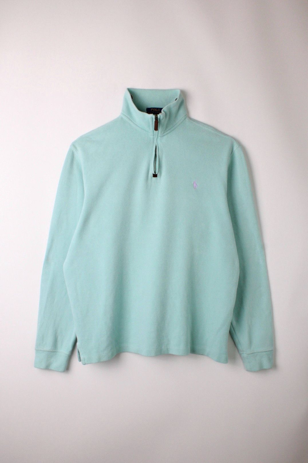 Polo Ralph Lauren Ralph Lauren Quarter Zip Sweater Aqua Green Medium Size US M / EU 48-50 / 2 - 1 Thumbnail