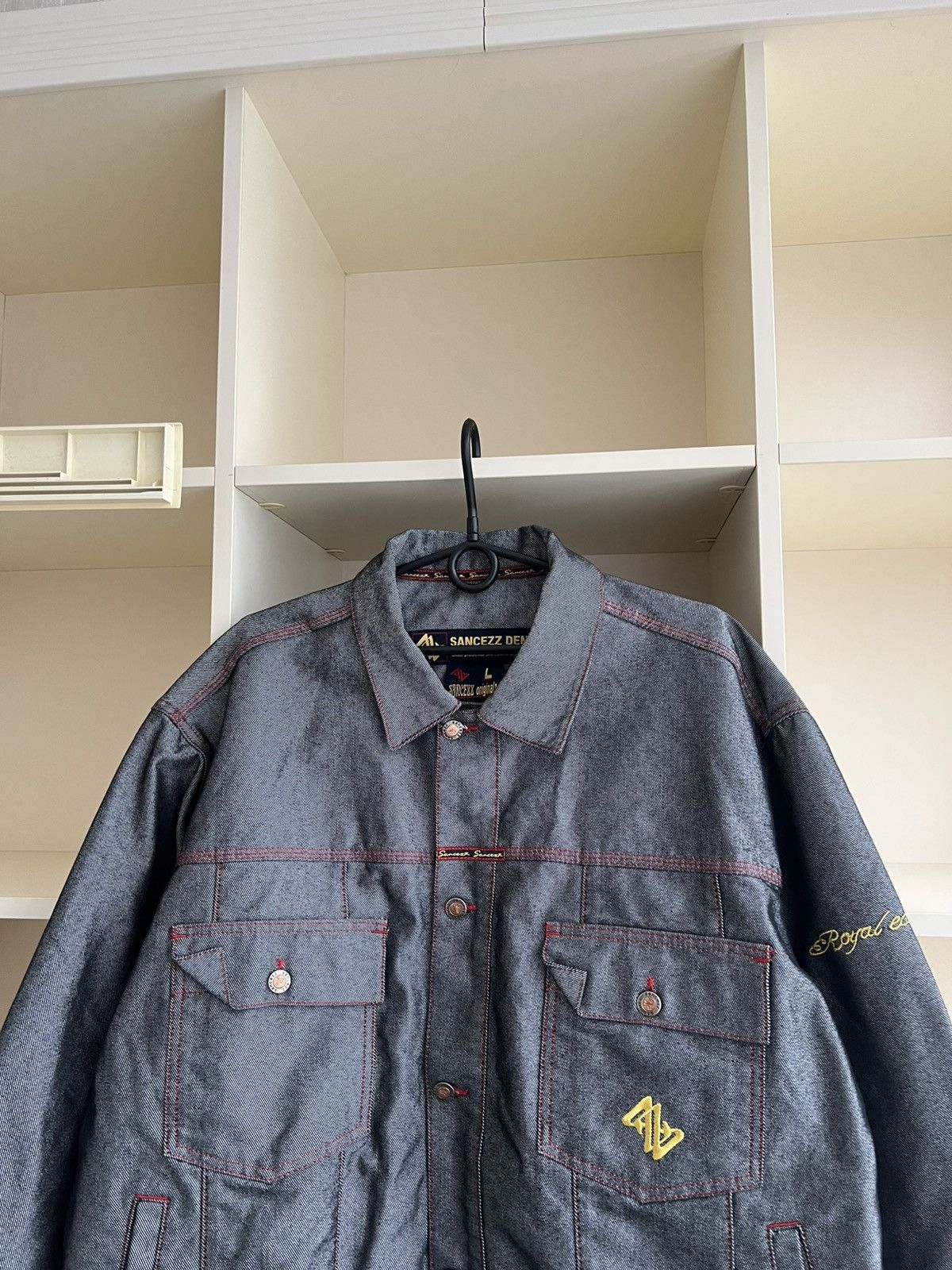 Vintage Vintage Sancezz Denim Jacket Hip-Hop Retro Size L Size US L / EU 52-54 / 3 - 5 Thumbnail