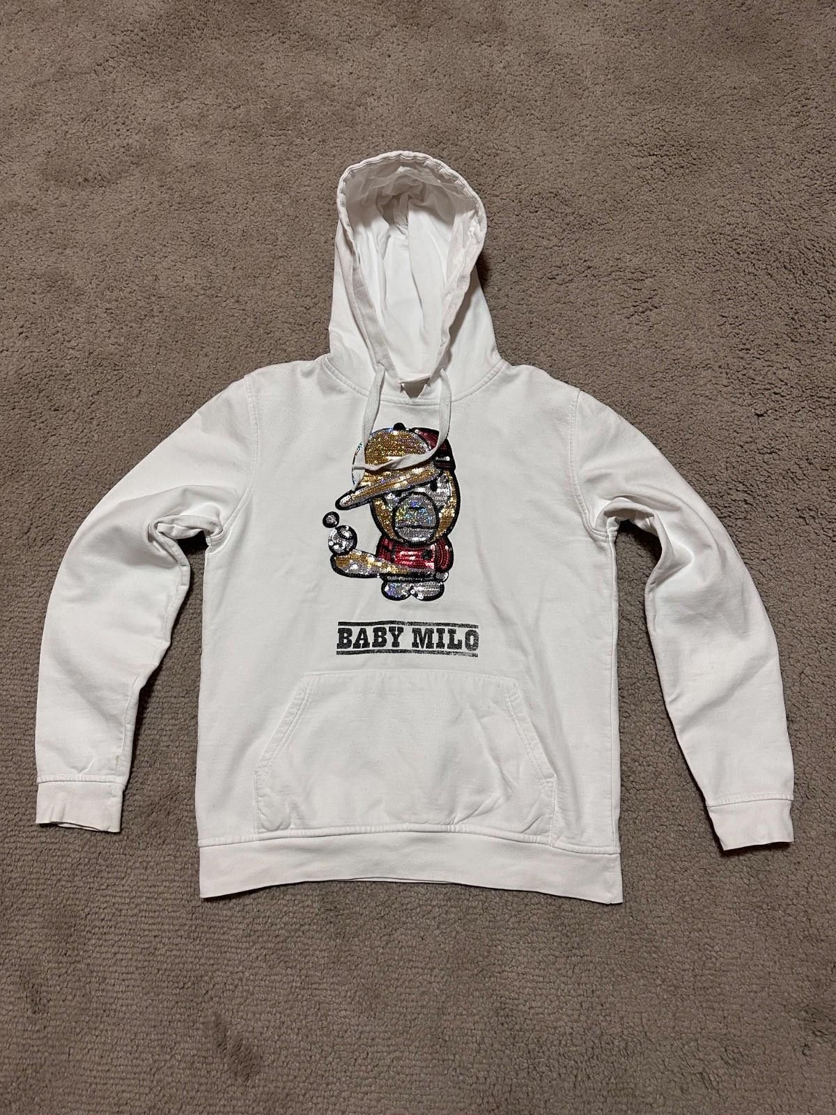 Other Baby Milo Vintage Unisex Hoodie White Size M Size US M / EU 48-50 / 2 - 1 Thumbnail