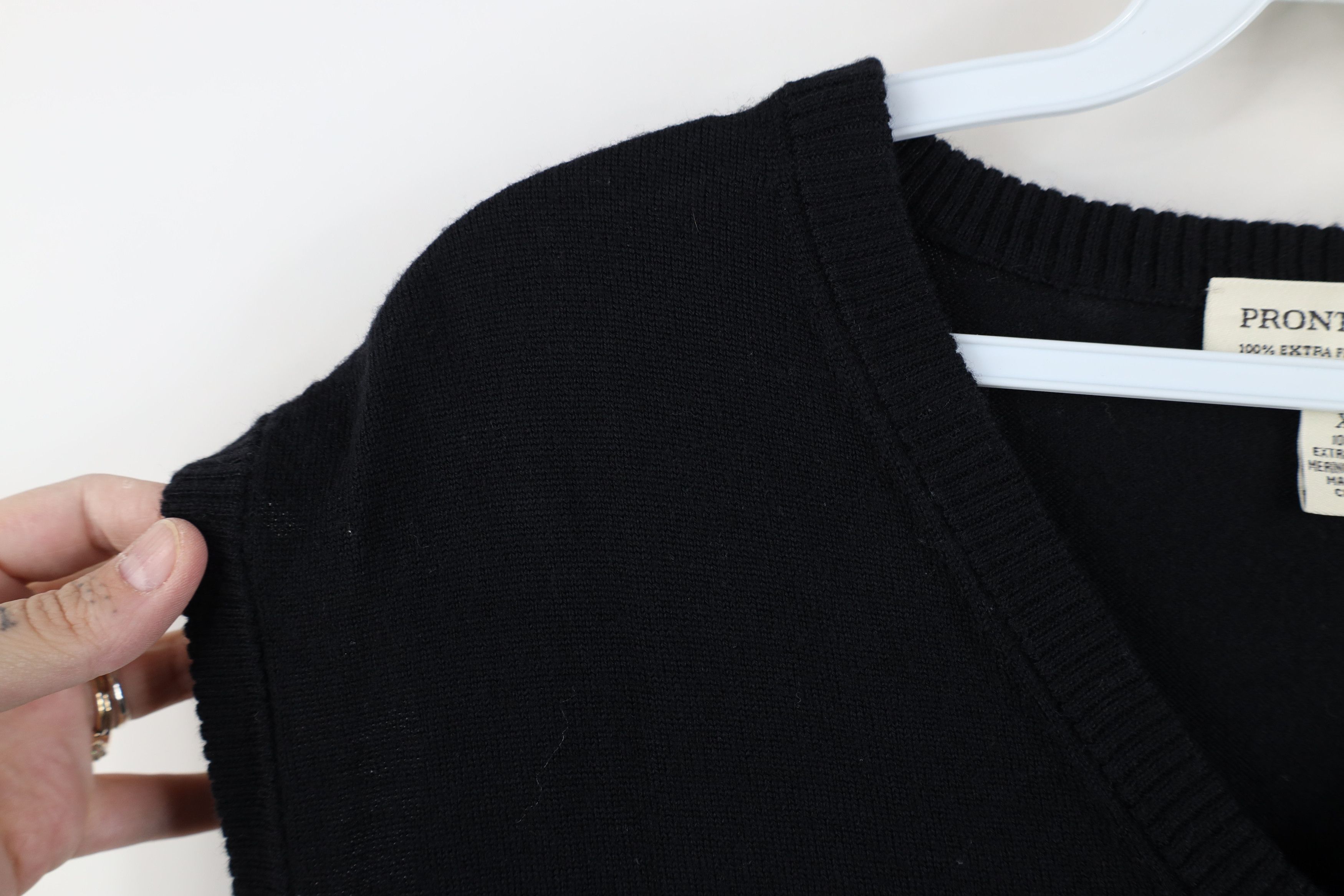 Vintage Vintage 90s Streetwear Fine Merino Wool Knit Sweater Vest Size US XL / EU 56 / 4 - 6 Thumbnail