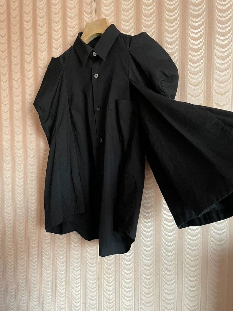 Comme des Garcons Comme Des Garcons Retro Black Shirt Blouse Patchwork Dark Size XS / US 0-2 / IT 36-38 - 3 Thumbnail
