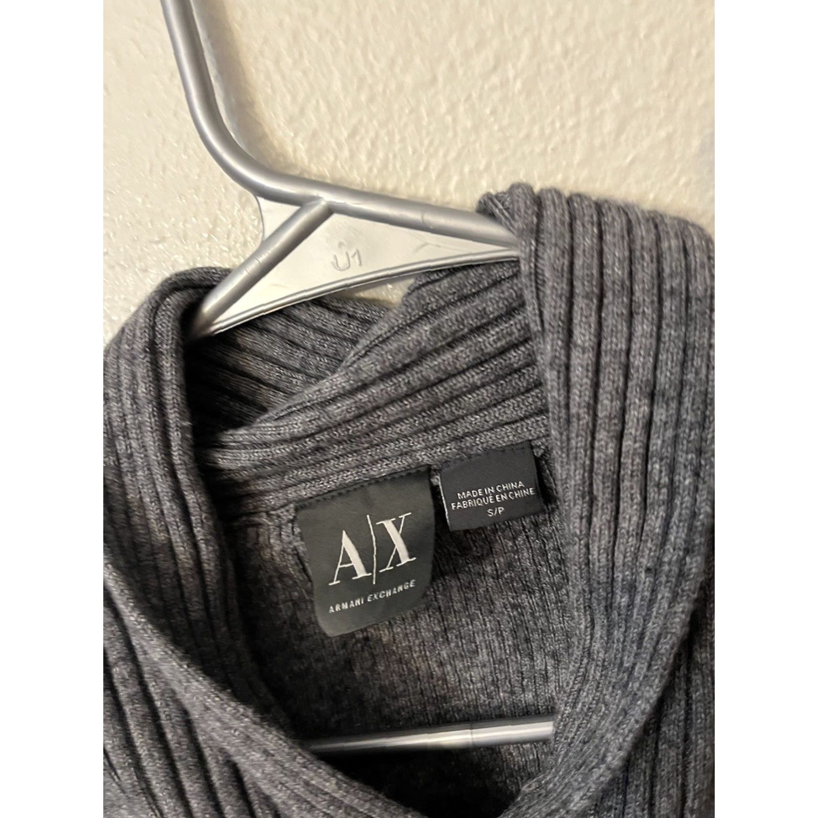 Armani Exchange Armani Exchange Sweater Women’s Small Gray Merino Wool Shawl Collar Pullover Kni Size S / US 4 / IT 40 - 2 Thumbnail