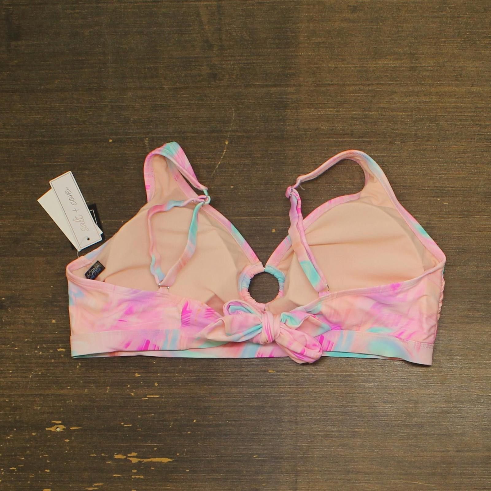 Other Nwt Salt Cove Size Bikini Top Wave Multi Pink 3x (22/24) Size ONE SIZE - 2 Thumbnail