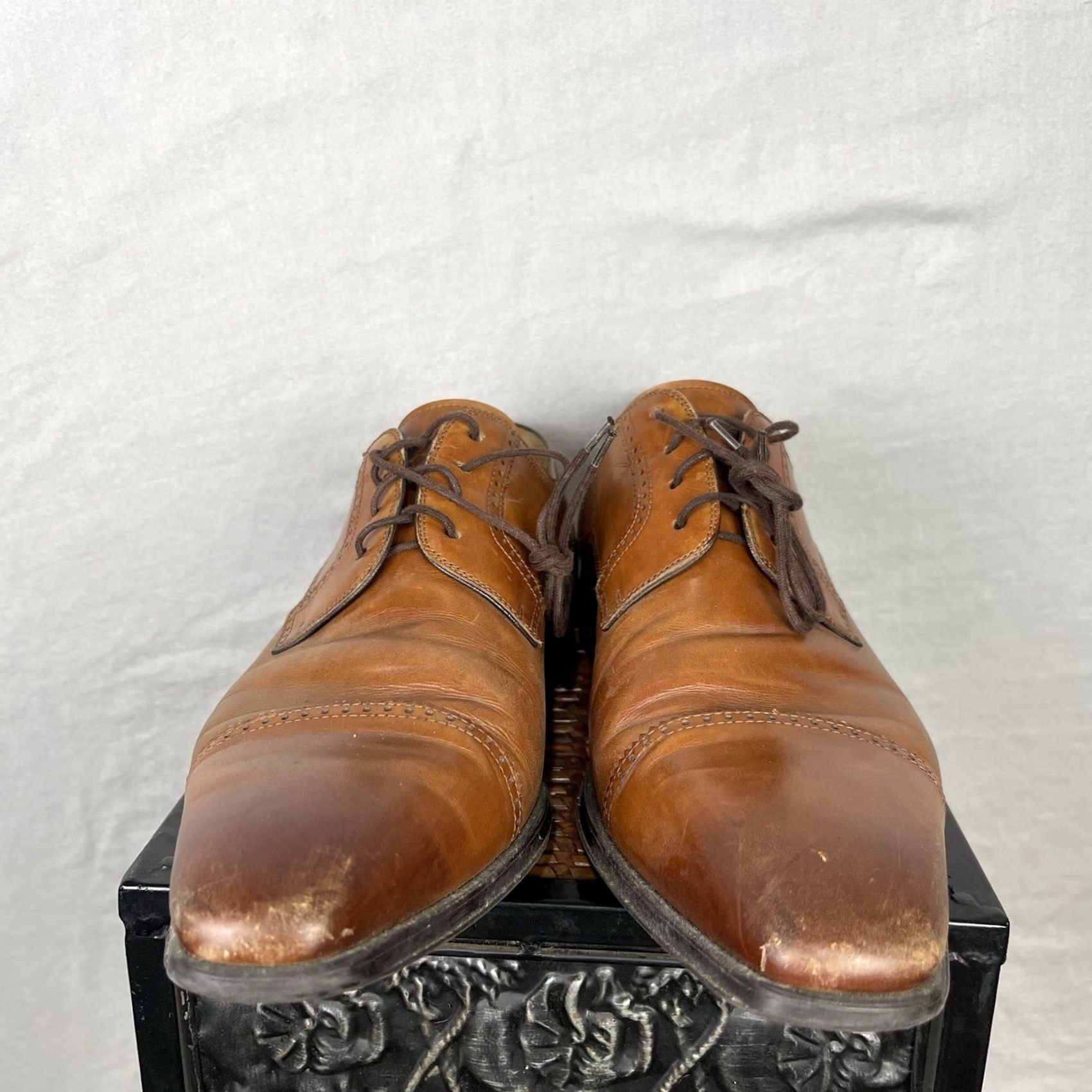 Magnanni Magnanni Carlito Shoes Mens 10.5 Brown Oxford Derby Cap Toe Made in Spain 12070 Size ONE SIZE - 5 Thumbnail