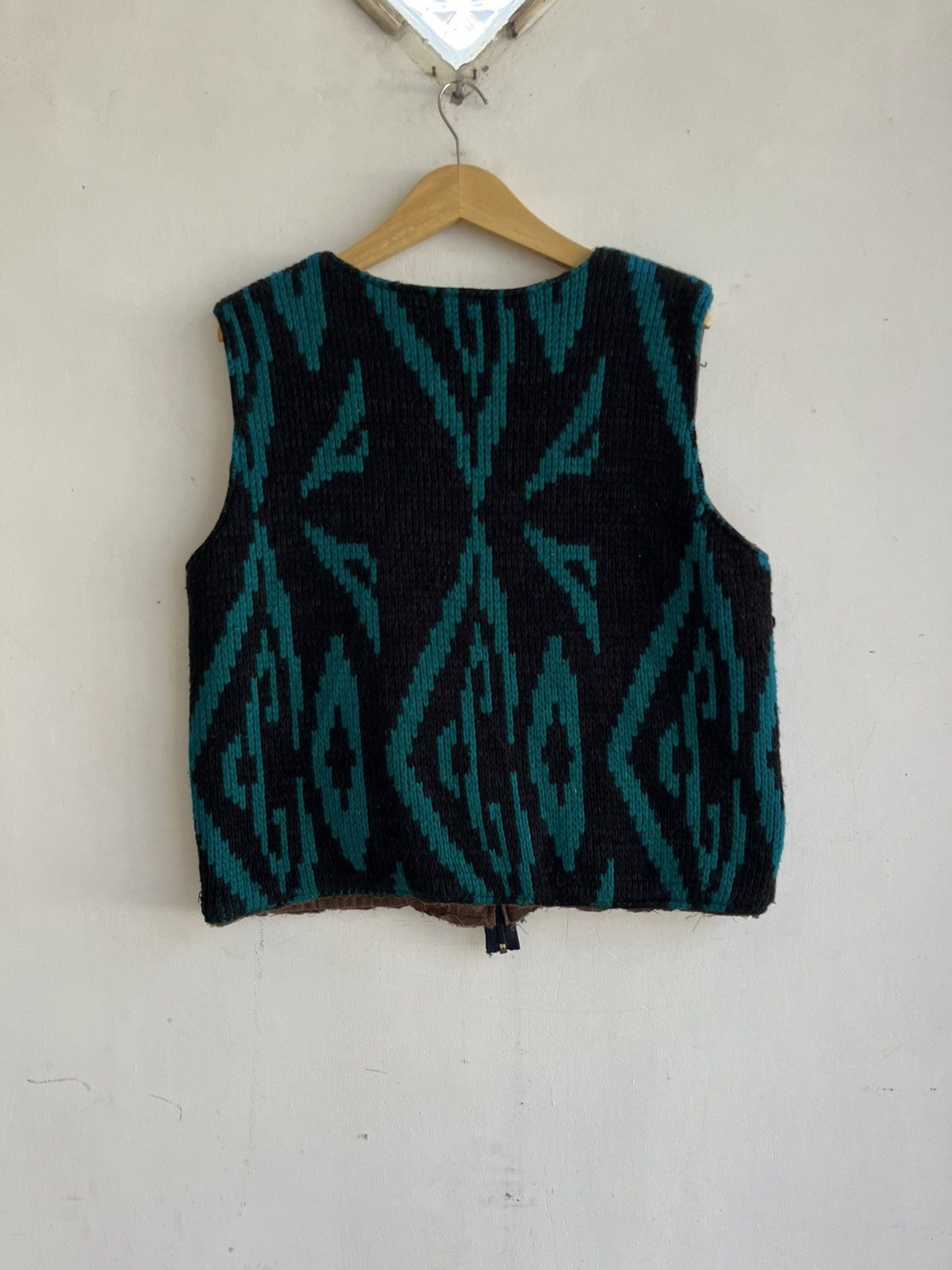 If Six Was Nine 80’s VINTAGE “GRANDMA” KNIT REVERSIBLE VEST Size US L / EU 52-54 / 3 - 4 Thumbnail