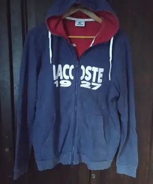 Lacoste Vintage Lacoste "1927" Big Spellout Logo Full Zip Hoodie Size US M / EU 48-50 / 2 - 1 Thumbnail