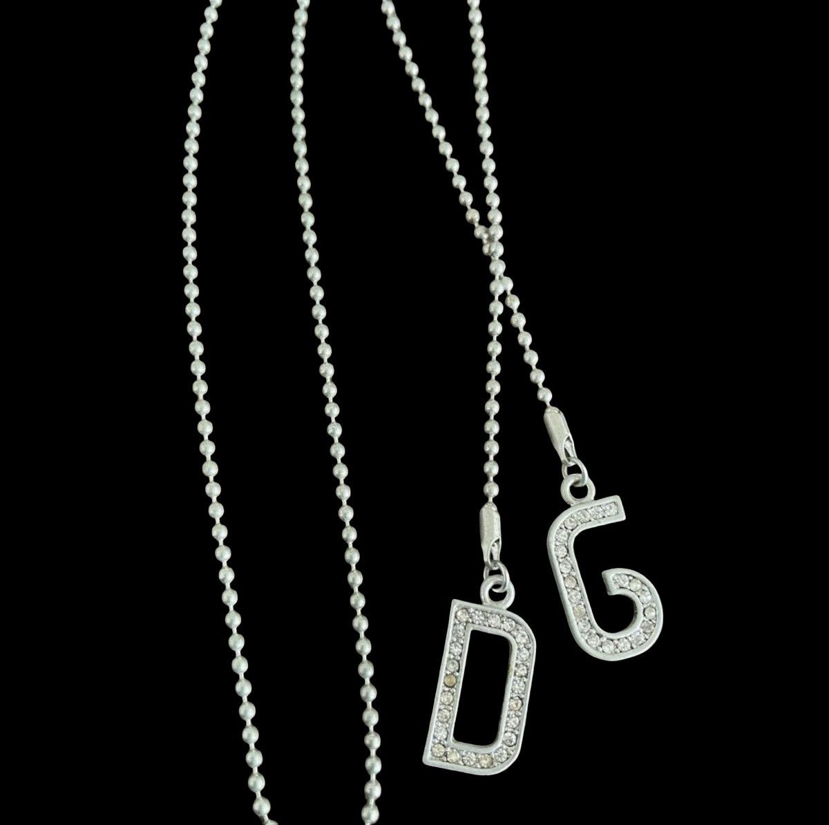 Dolce & Gabbana DOLCE & GABBANA Rhinestone "D&G" Logo Adjustable Ball Chain Size ONE SIZE - 1 Thumbnail