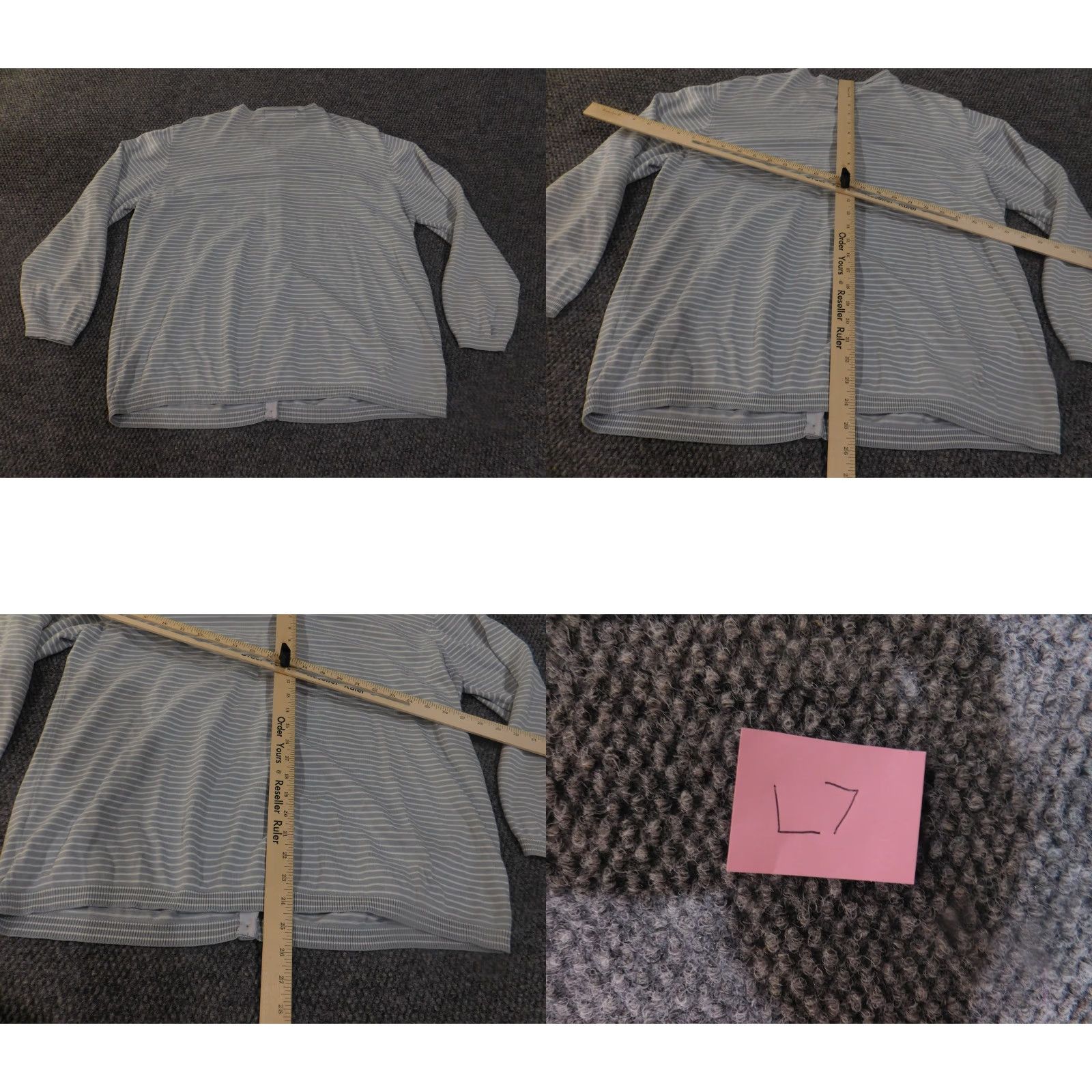 Jones New York Jones New York Sweater Cardigan Womens 2X Blue White Striped Button Crew Neck Puff Sleeve Size XXL / US 16-18 / IT 52-54 - 9 Thumbnail