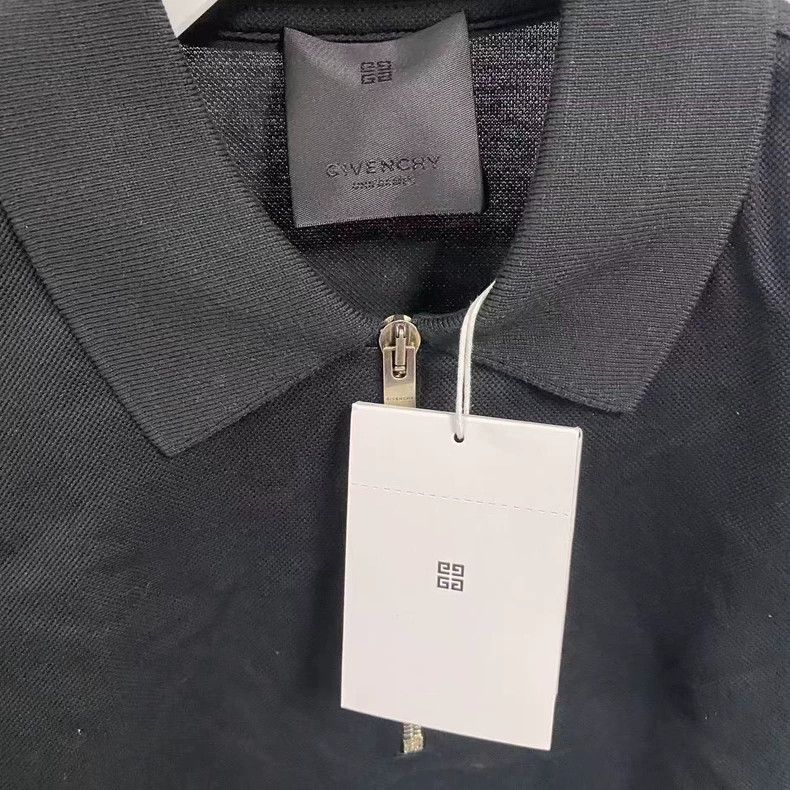 Givenchy Givenchy Black Half Zip Long Sleeve Polo - Size M Size US M / EU 48-50 / 2 - 2 Thumbnail
