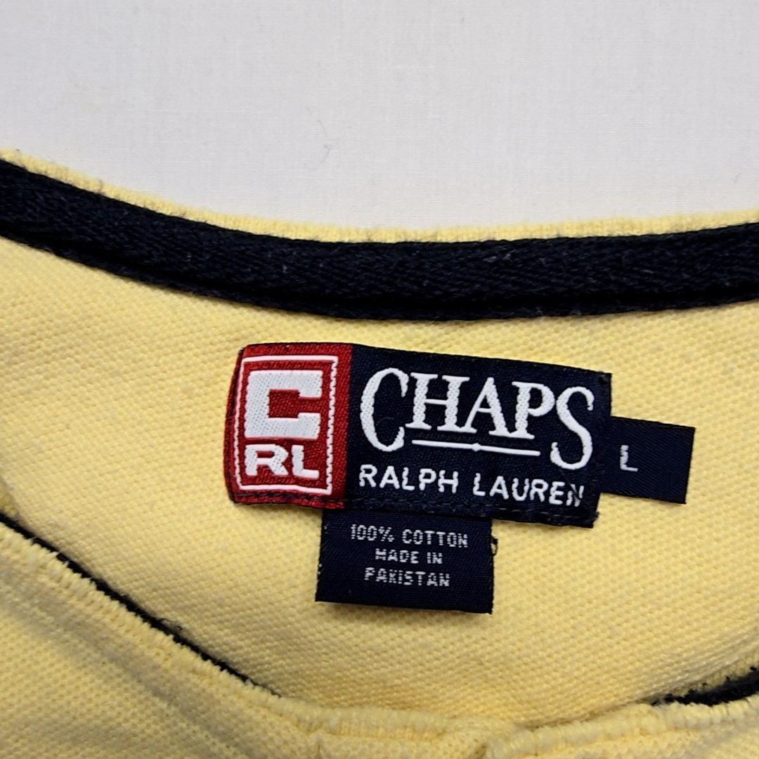 Chaps Ralph Lauren Vintage Chaps Ralph Lauren Shirt L Yellow Henley Neck 90s Size US L / EU 52-54 / 3 - 5 Thumbnail