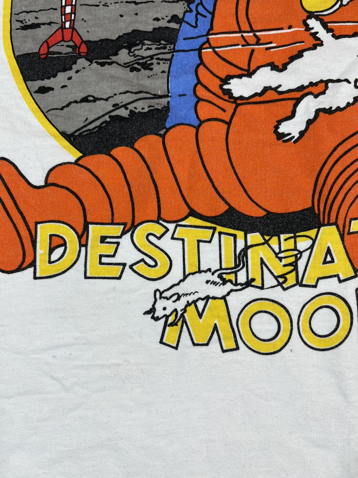 Band Tees Vintage Tintin “Destination Moon” T-Shirt 80-90s Size US L / EU 52-54 / 3 - 13 Thumbnail
