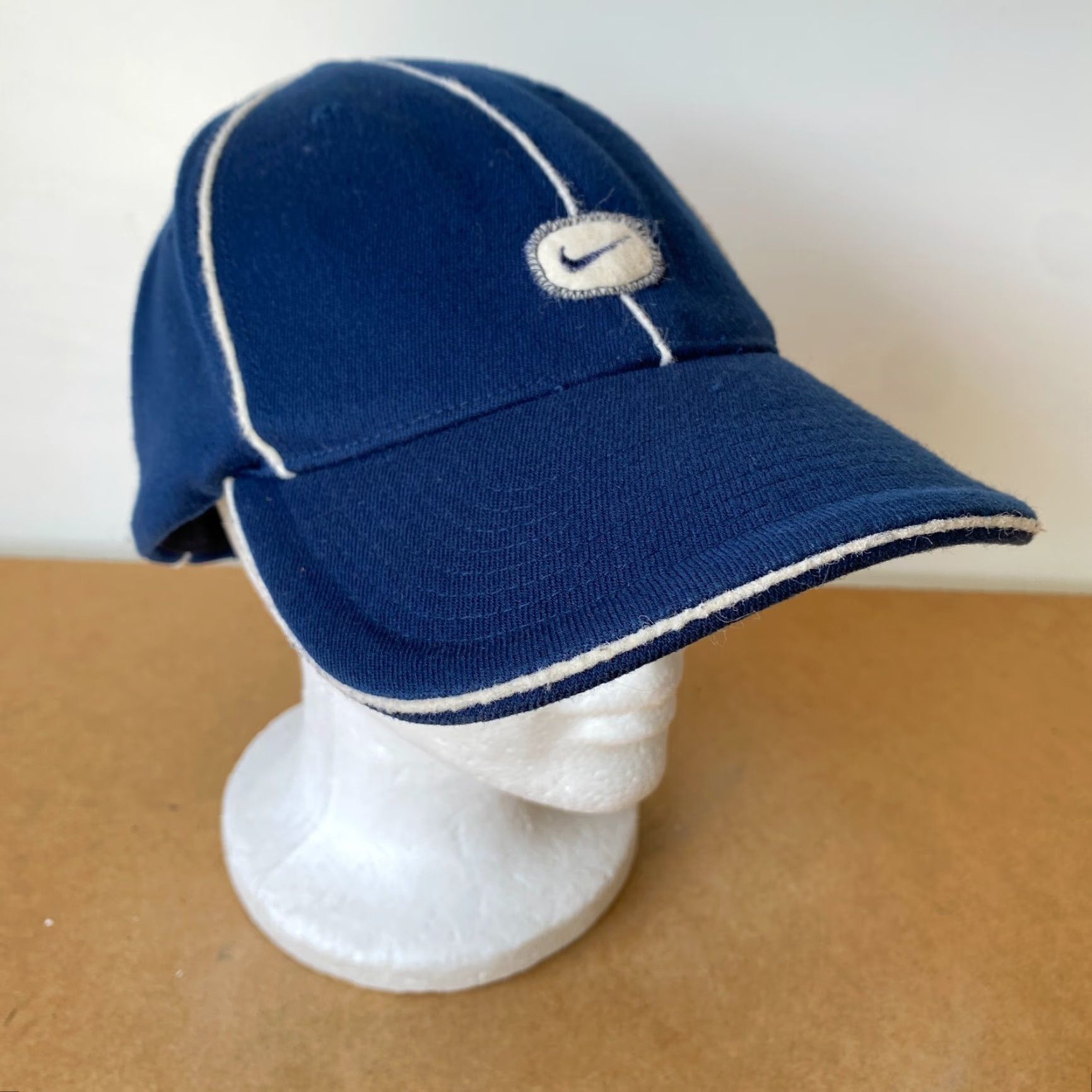 Nike VINTAGE Nike Baseball Cap Hat One Size Blue 90s y2k USA Nike Unisex Adults Felt LightWeight Casual Mens Womens Boys Girls Size ONE SIZE - 2 Thumbnail