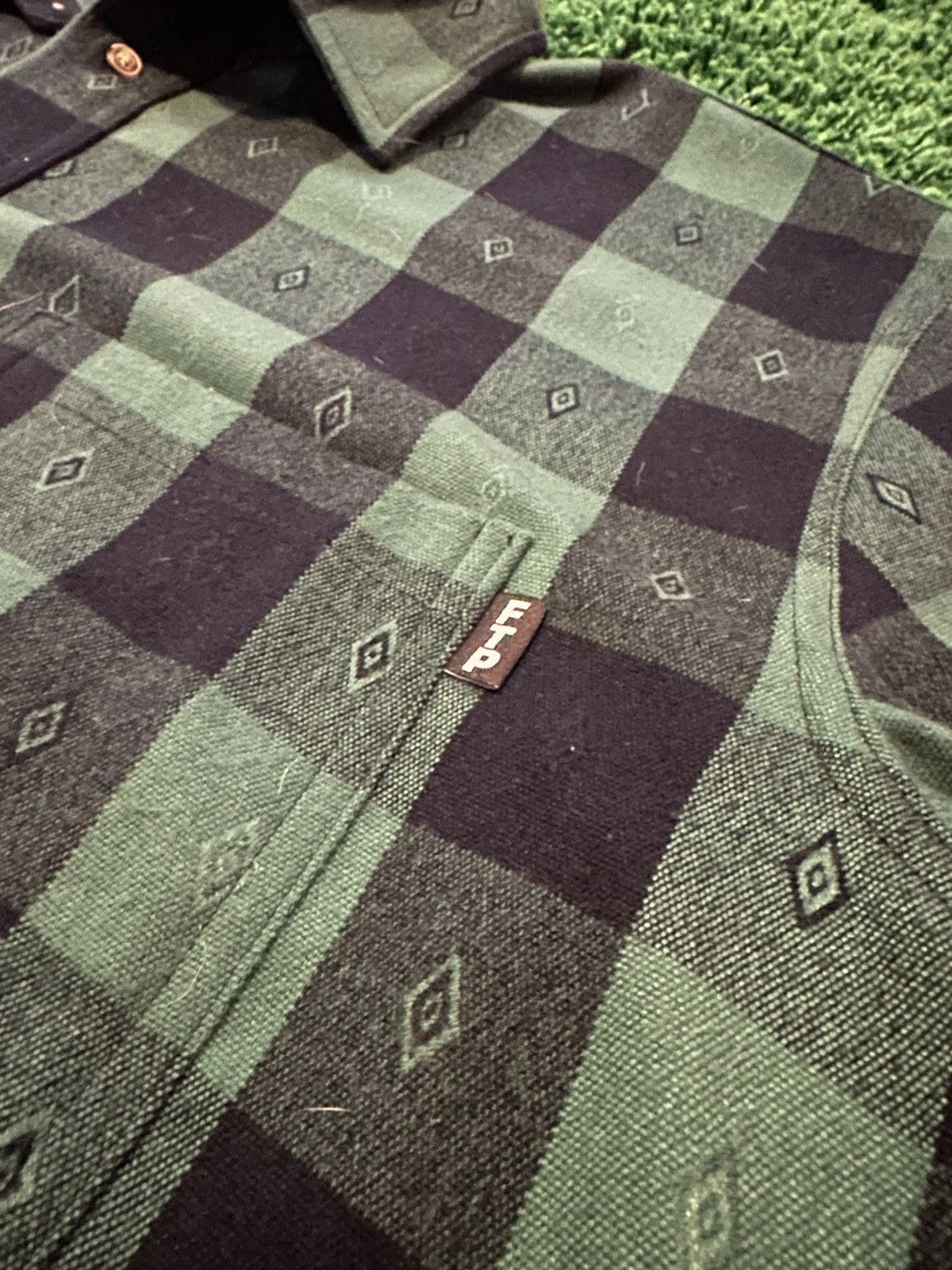 Fuck The Population FTP Flannel Short Sleeve Plaid Shirt Large Size US L / EU 52-54 / 3 - 2 Thumbnail