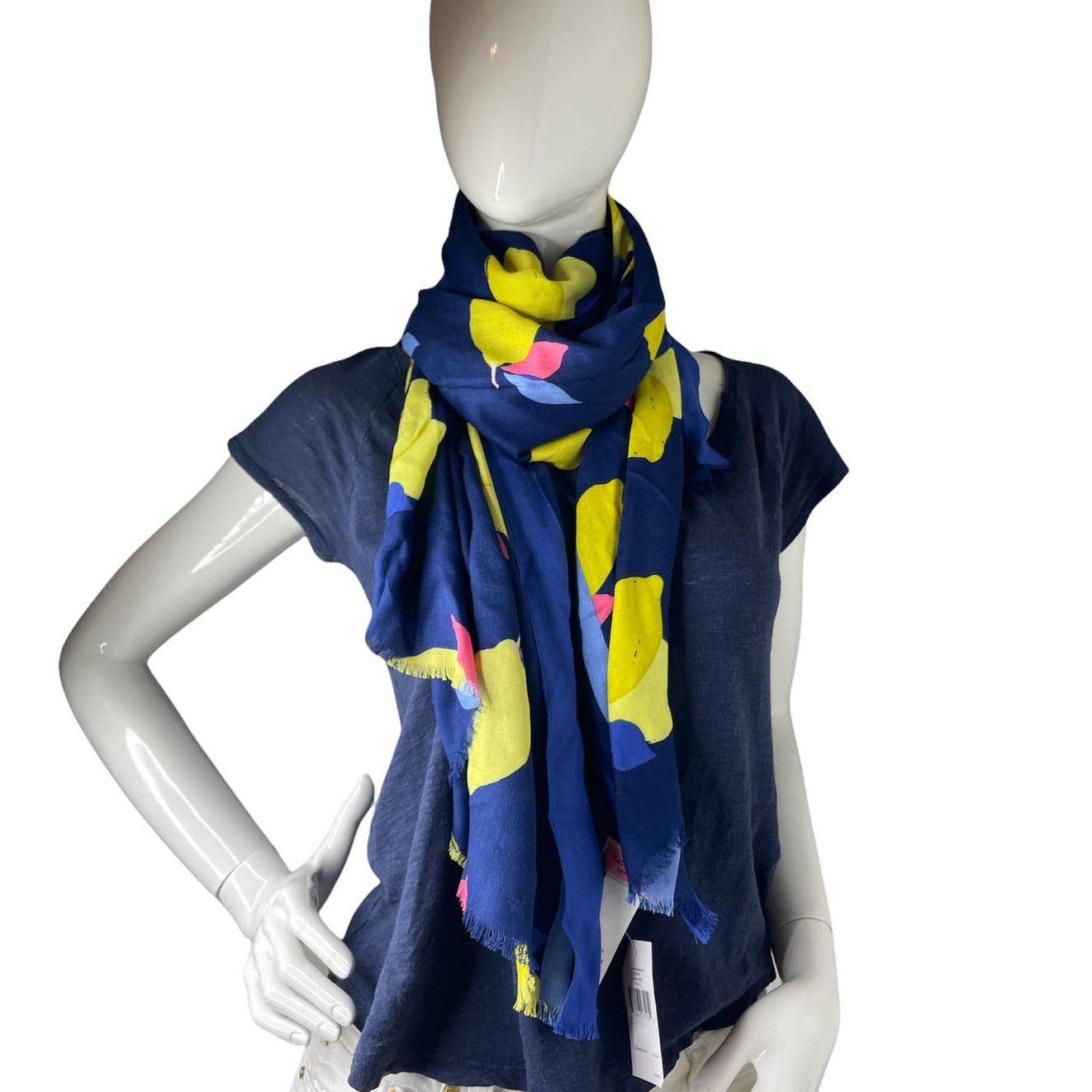 Kate Spade Kate Spade Lemon Zest Oblong Scarf River Blue KS1002511 Size ONE SIZE - 3 Thumbnail