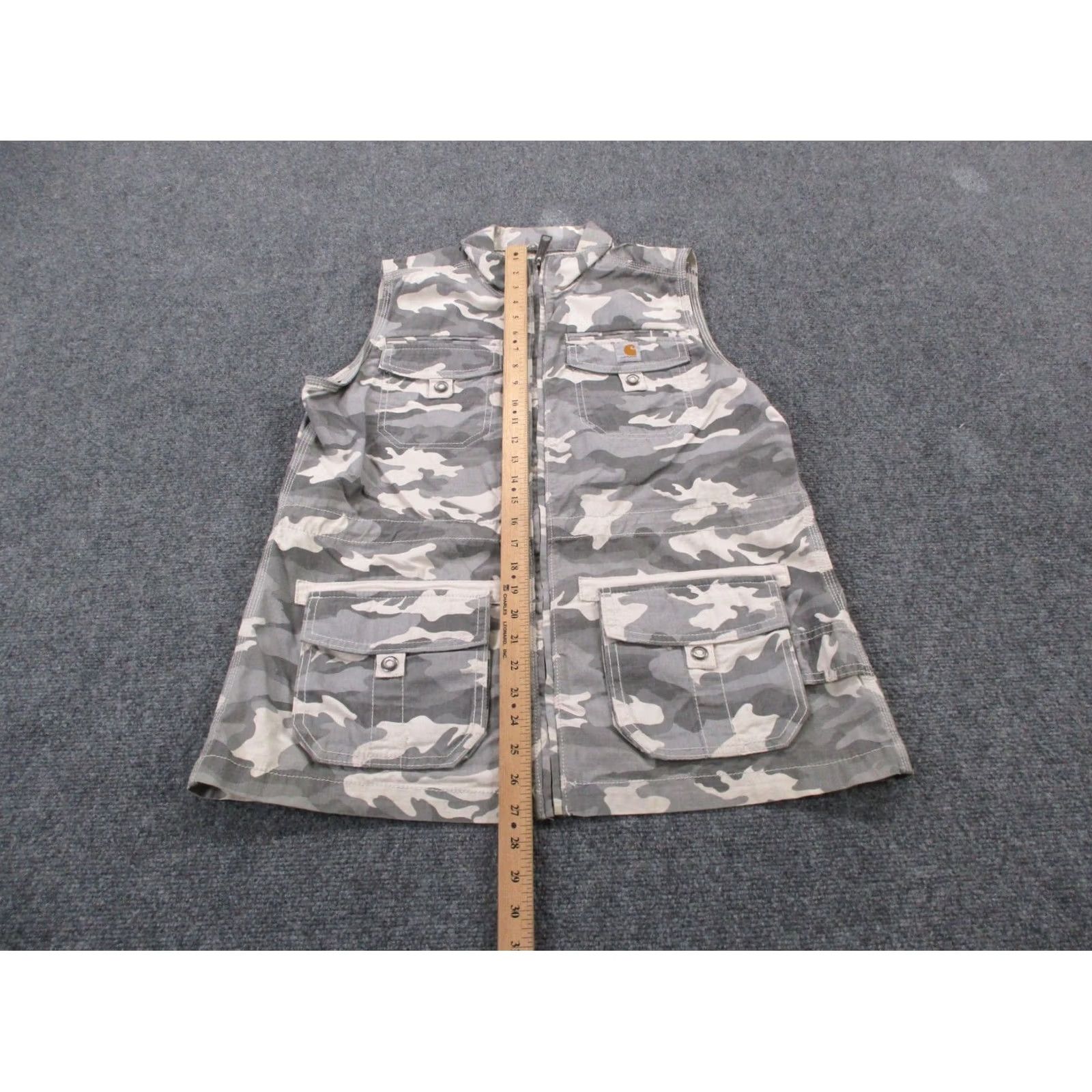 Carhartt Carhartt Vest Women M Gray Camouflage Zip Full Zip Outdoor Windbreaker Casual Travel 90s? Size M / US 6-8 / IT 42-44 - 3 Thumbnail