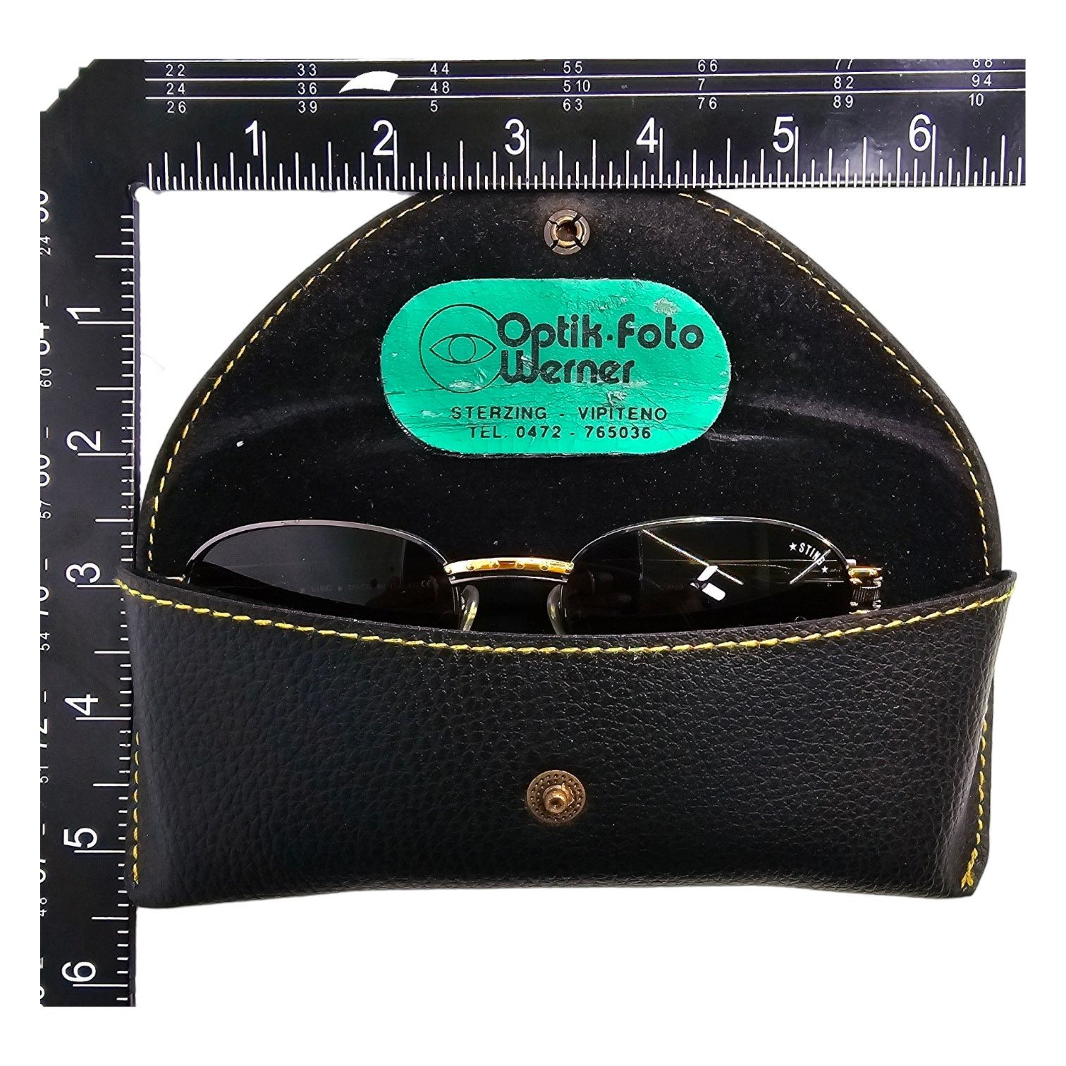 Sting Vintage Sting Gold Black Oval Sunglasses w Case Made Italy Size ONE SIZE - 15 Thumbnail