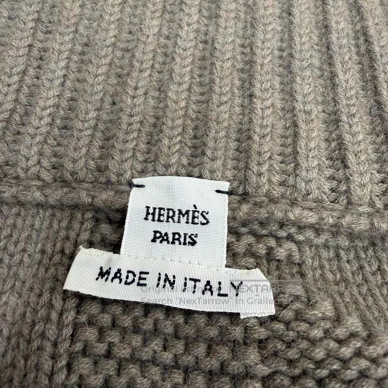 Hermes Hermes Elephant gray wool knitted loose stand-up collar ja Size XS / US 0-2 / IT 36-38 - 3 Thumbnail
