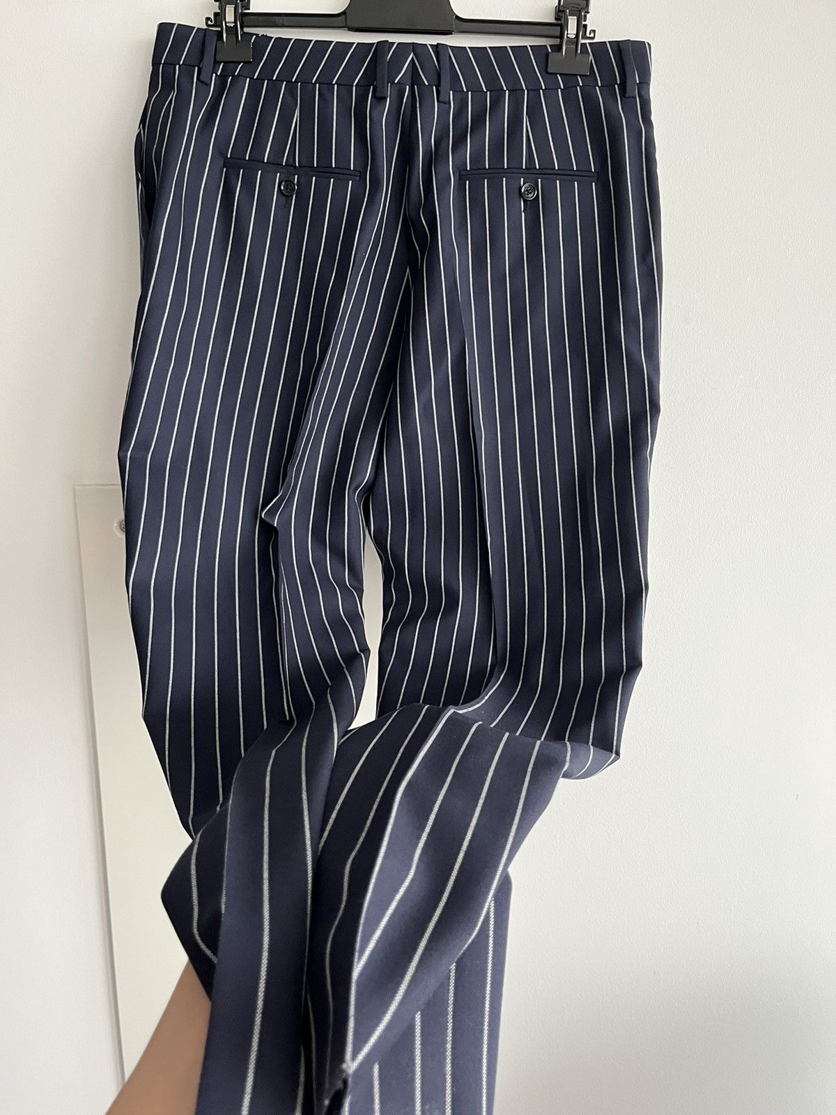 Celine × Hedi Slimane Rare Super Runway Brand New Celine by Hedi Wool Striped Pant Size US 34 / EU 50 - 20 Thumbnail