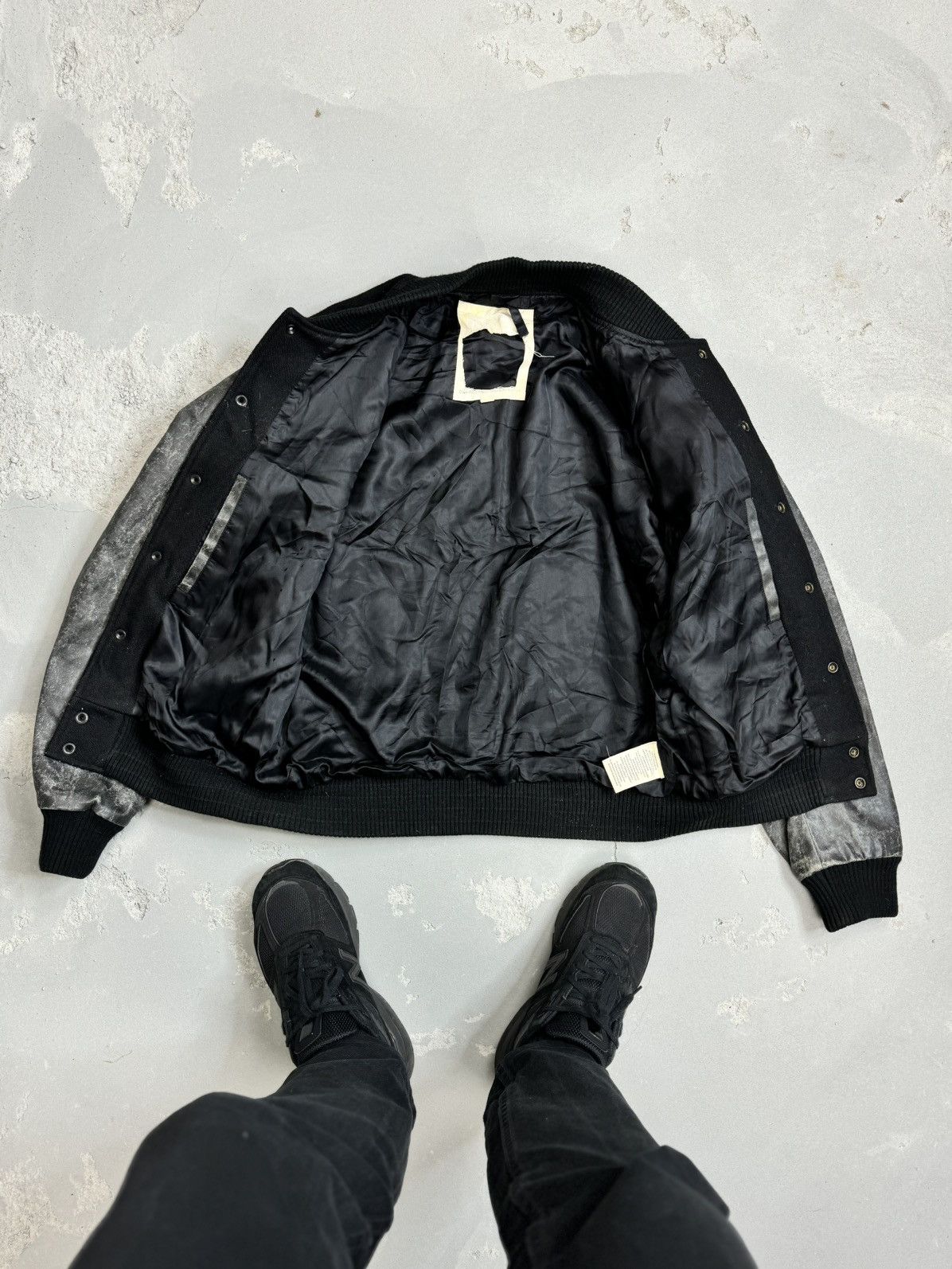Japanese Brand × Polo Ralph Lauren × Vintage Ralph Lauren Small Black Panther Jacket RRL Leather Varsity Size US S / EU 44-46 / 1 - 6 Thumbnail