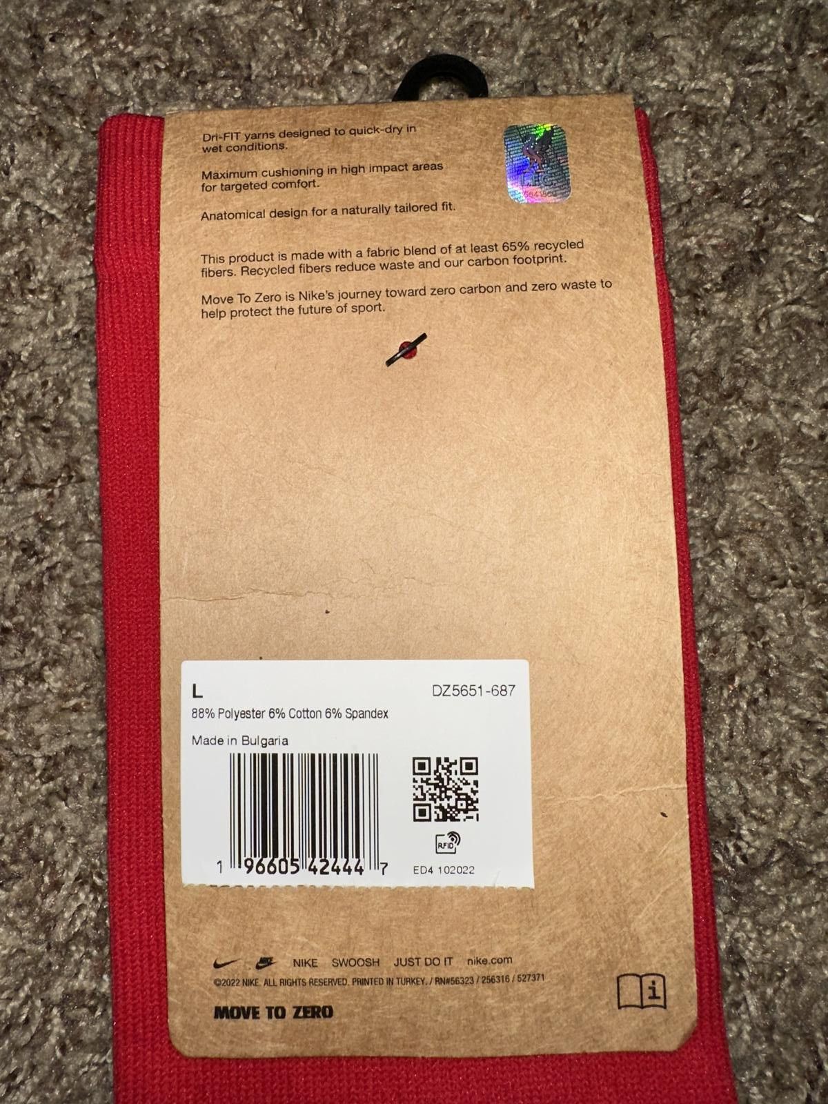Nike Nike 2023-24 Liverpool Home Strike Knee-High Socks Size ONE SIZE - 8 Thumbnail