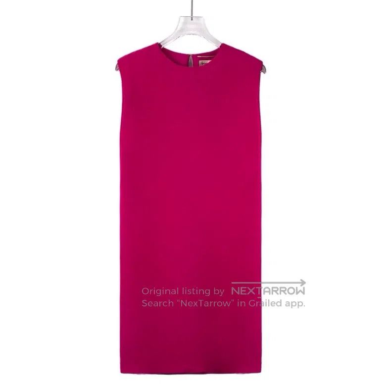 Saint Laurent Paris Saint Laurent Paris Pink Mulberry Silk Crew Neck Sleeveles Size XXS / US 00 / IT 34 - 1 Thumbnail