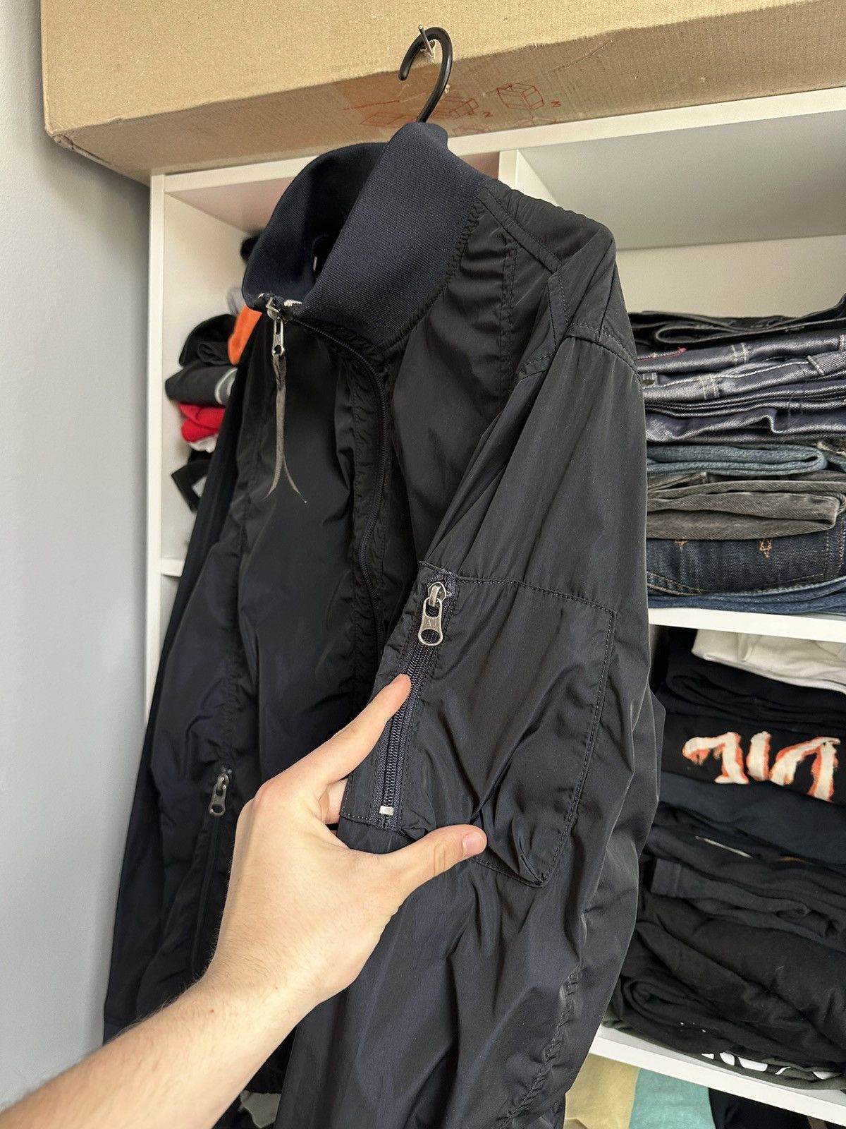 Armani 🔥VINTAGE ARMANI JEANS NYLON BOMBER JACKET🔥 Size US L / EU 52-54 / 3 - 5 Thumbnail