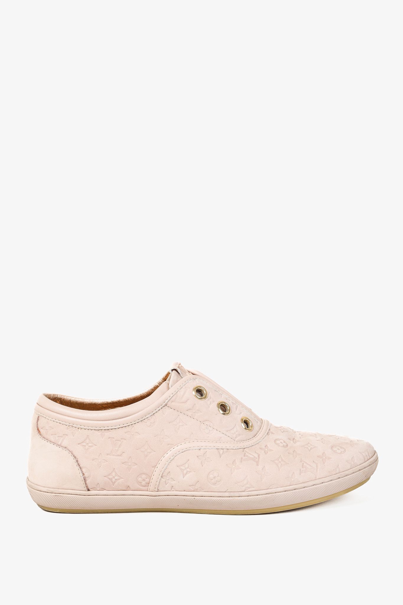 Louis Vuitton Louis Vuitton Popincourt Monogram Embossed Nubuck Sneakers Size US 5 / IT 35 - 1 Thumbnail