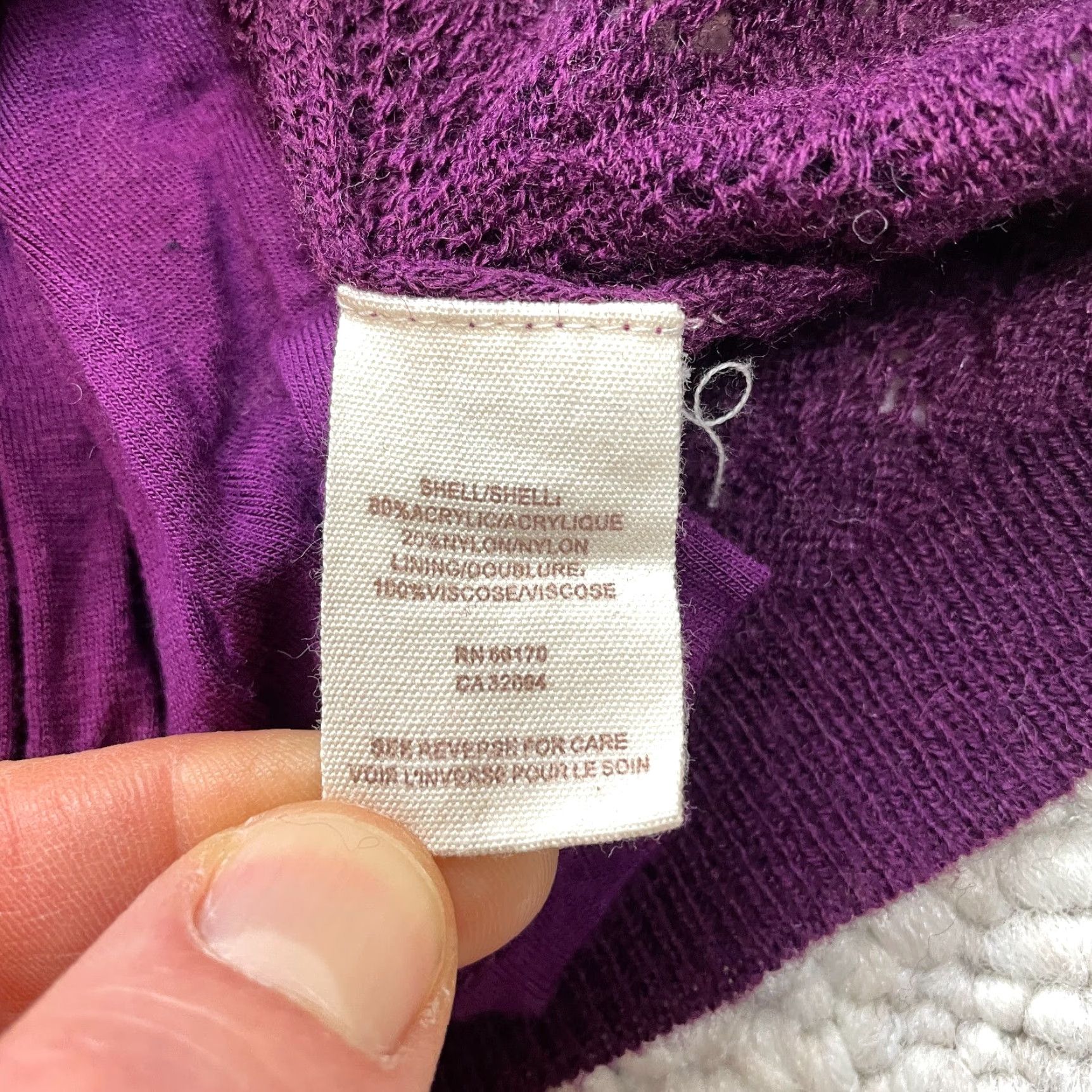 Vintage UNBRANDED Square Neck Sweater Dress Juniors L Purple 3/4 Sleeve Midi Women's Style Dress Size L / US 10 / IT 46 - 5 Thumbnail