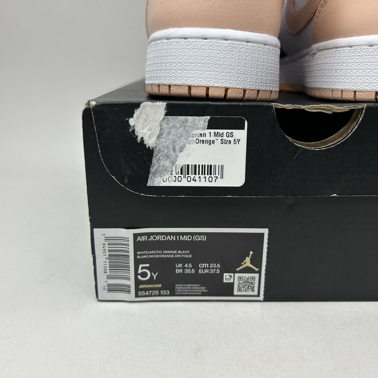 Jordan Brand Nike Air Jordan 1 Mid Retro GS “Crimson Tint/ Artic Orange” Size US 6.5 / IT 36.5 - 5 Thumbnail