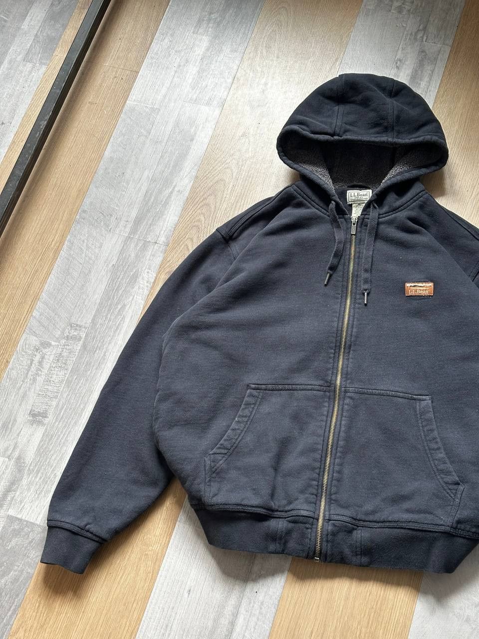 L.L. Bean Vintage L.L. Bean Lined Full Zip Baggy Hoodie Size US L / EU 52-54 / 3 - 3 Thumbnail