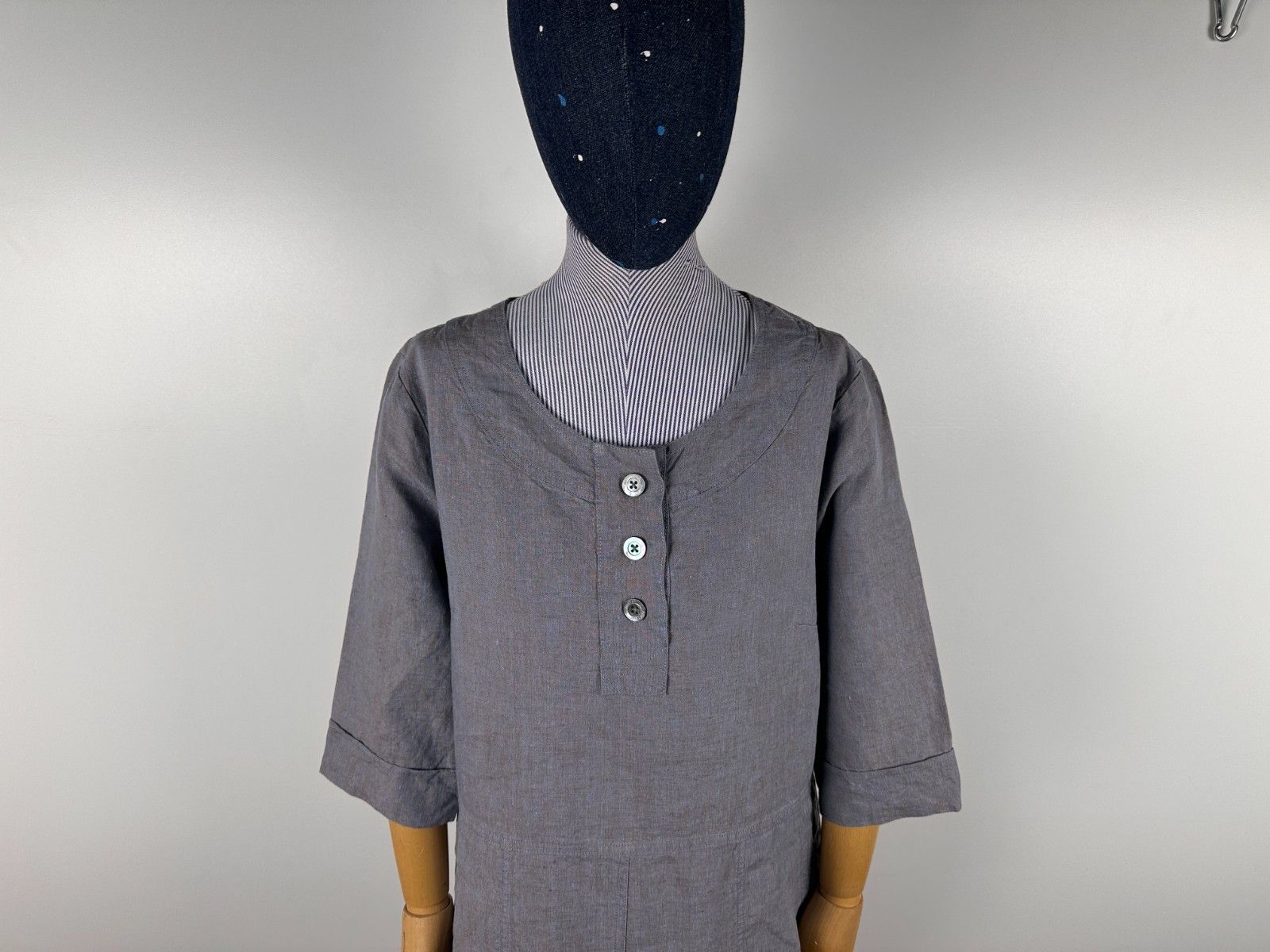 Other Poetry Gray Linen Blend Tunic Dress Size US8 UK12 EU38 Size M / US 6-8 / IT 42-44 - 2 Thumbnail