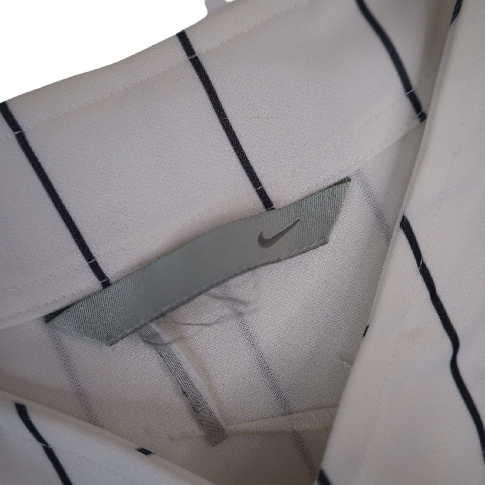 Nike × Vintage Vintage Nike All Sewn Spellout Pin Striped Baseball Jersey Size US L / EU 52-54 / 3 - 5 Thumbnail
